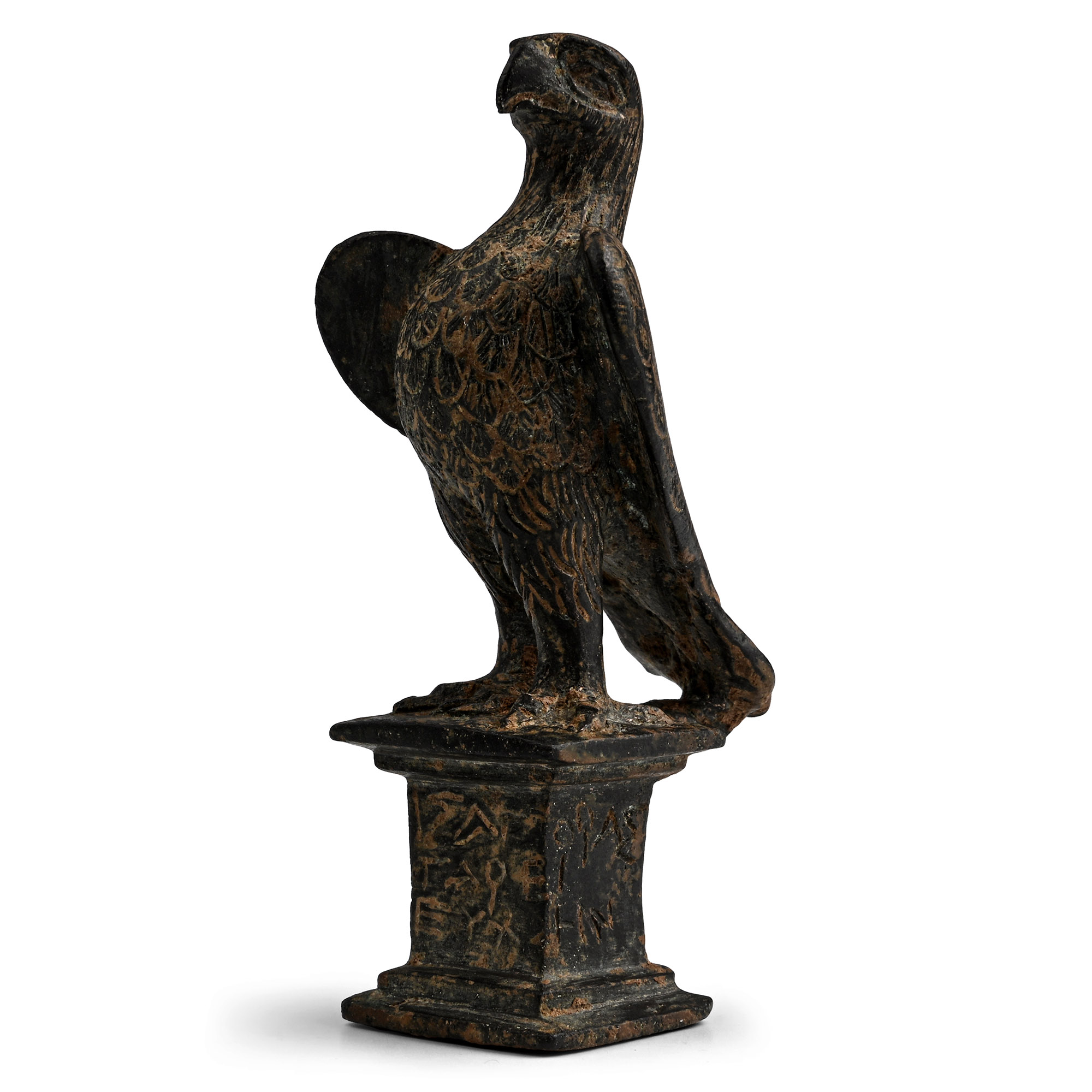 Roman Bronze Eagle with Dedication to Zeus