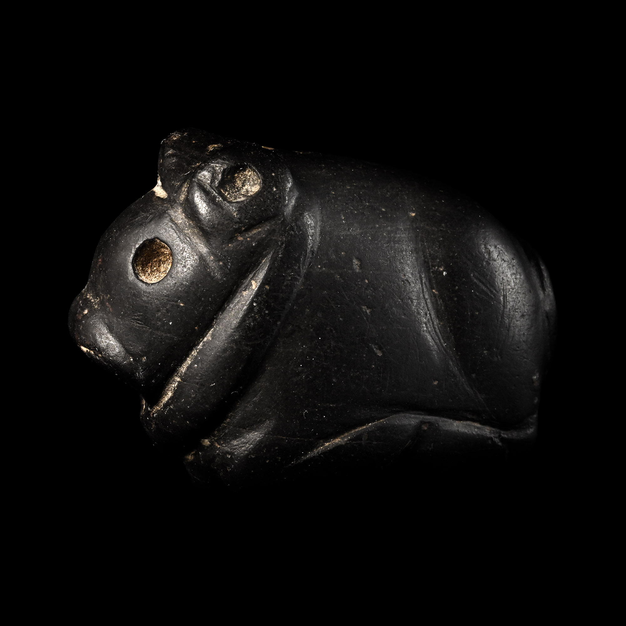 Jemdet Nasr Type Black Stone Seated Cow Seal
