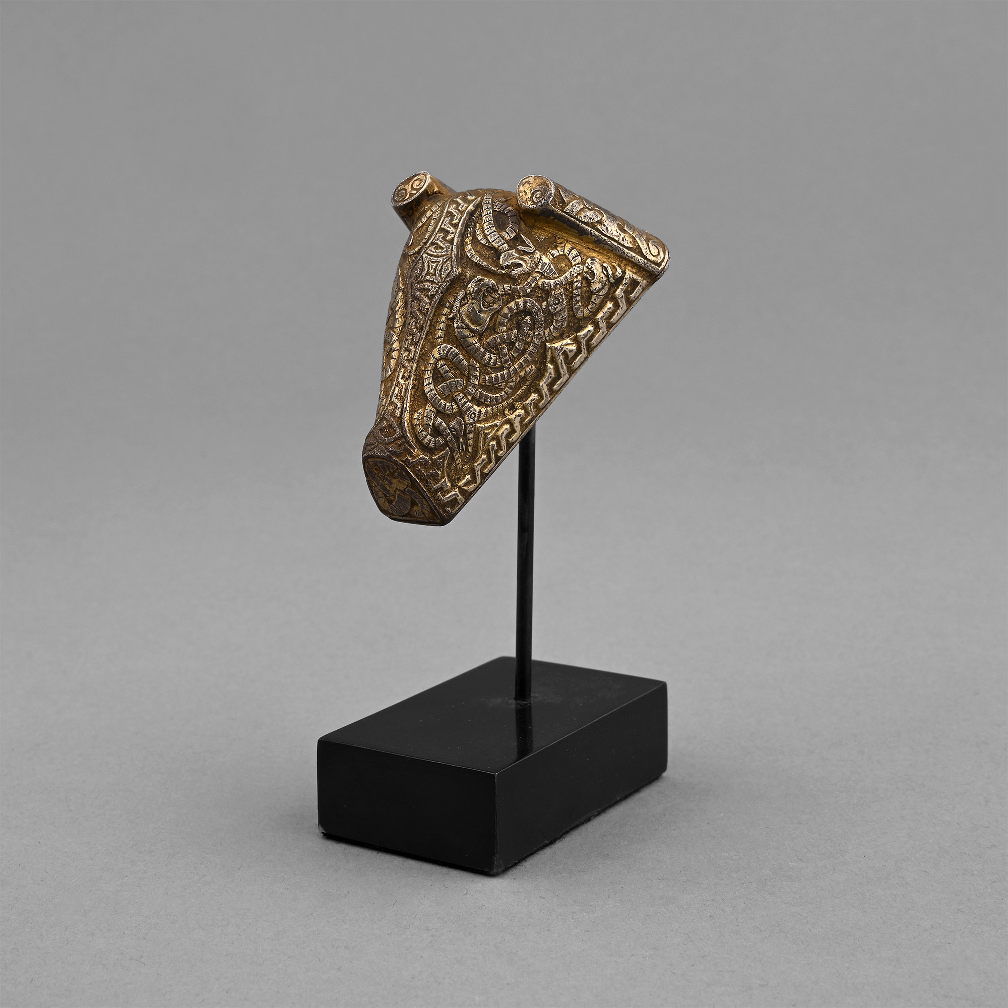 Viking Silver-Gilt Bronze Boar-Headed Brooch