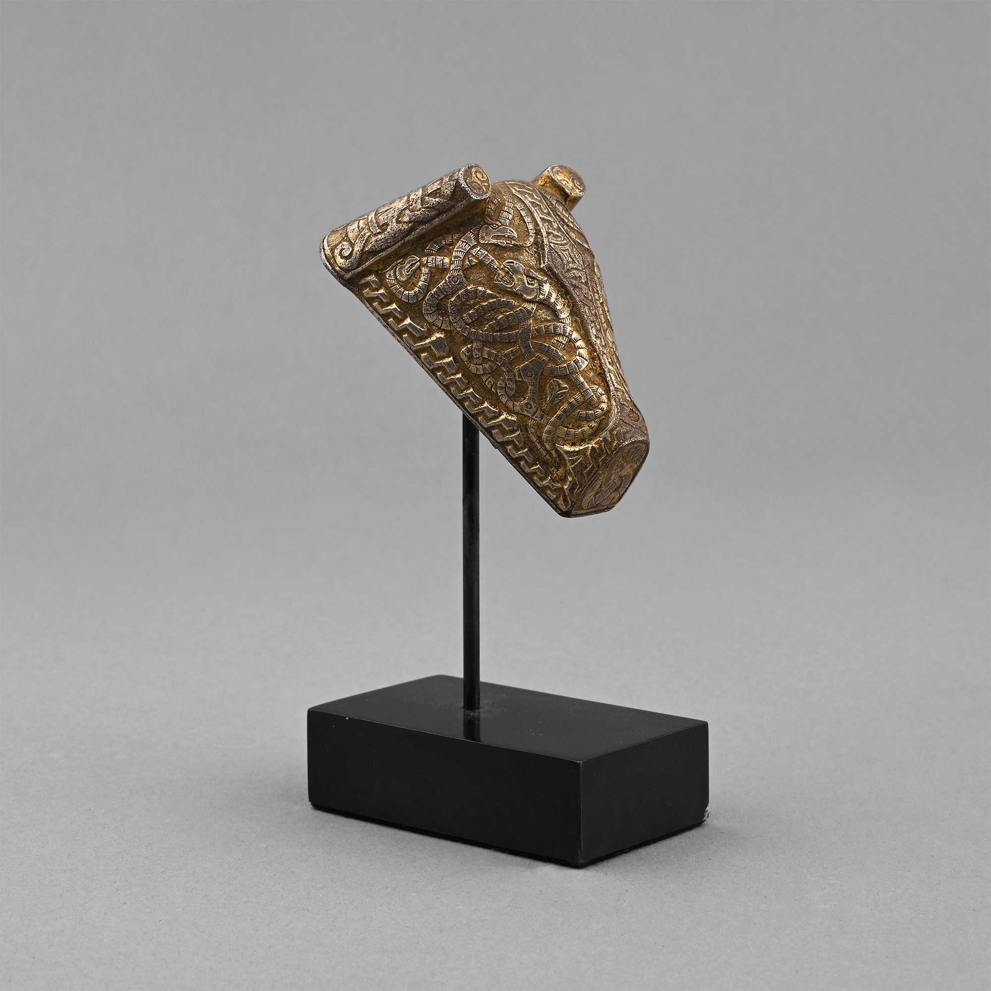 Viking Silver-Gilt Bronze Boar-Headed Brooch