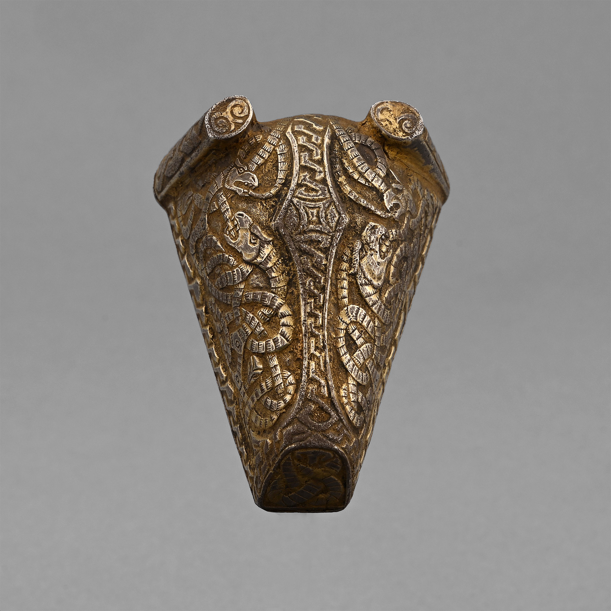 Viking Silver-Gilt Bronze Boar-Headed Brooch