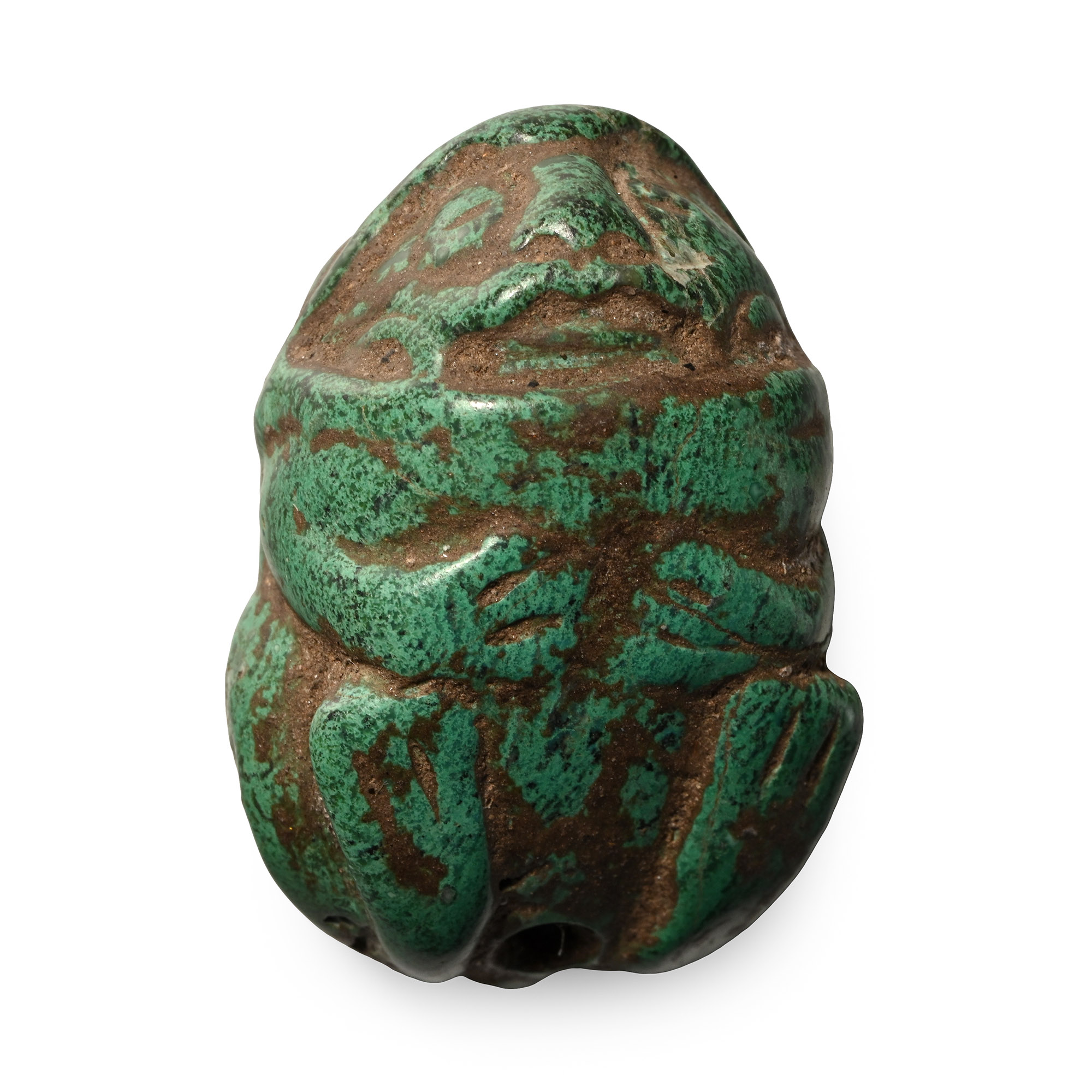 Pre-Columbian Frog and Human Face Amulet Pendant