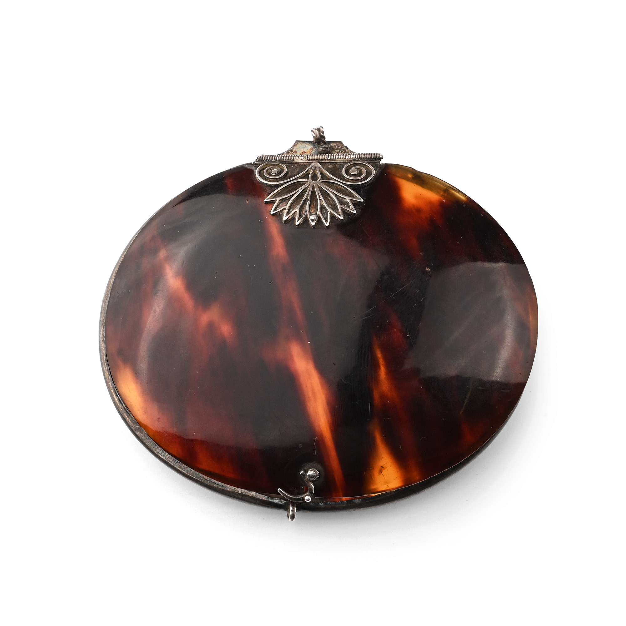 Silver-Mounted Shell Travelling Mirror