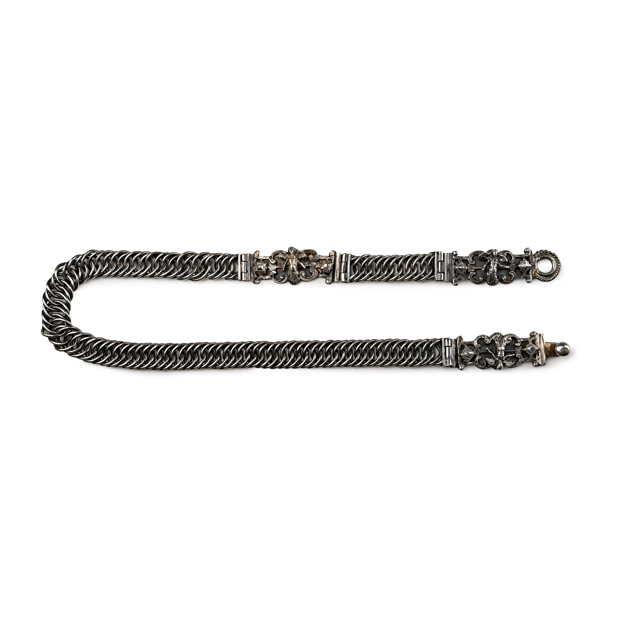Renaissance Silver Interlinking Necklace