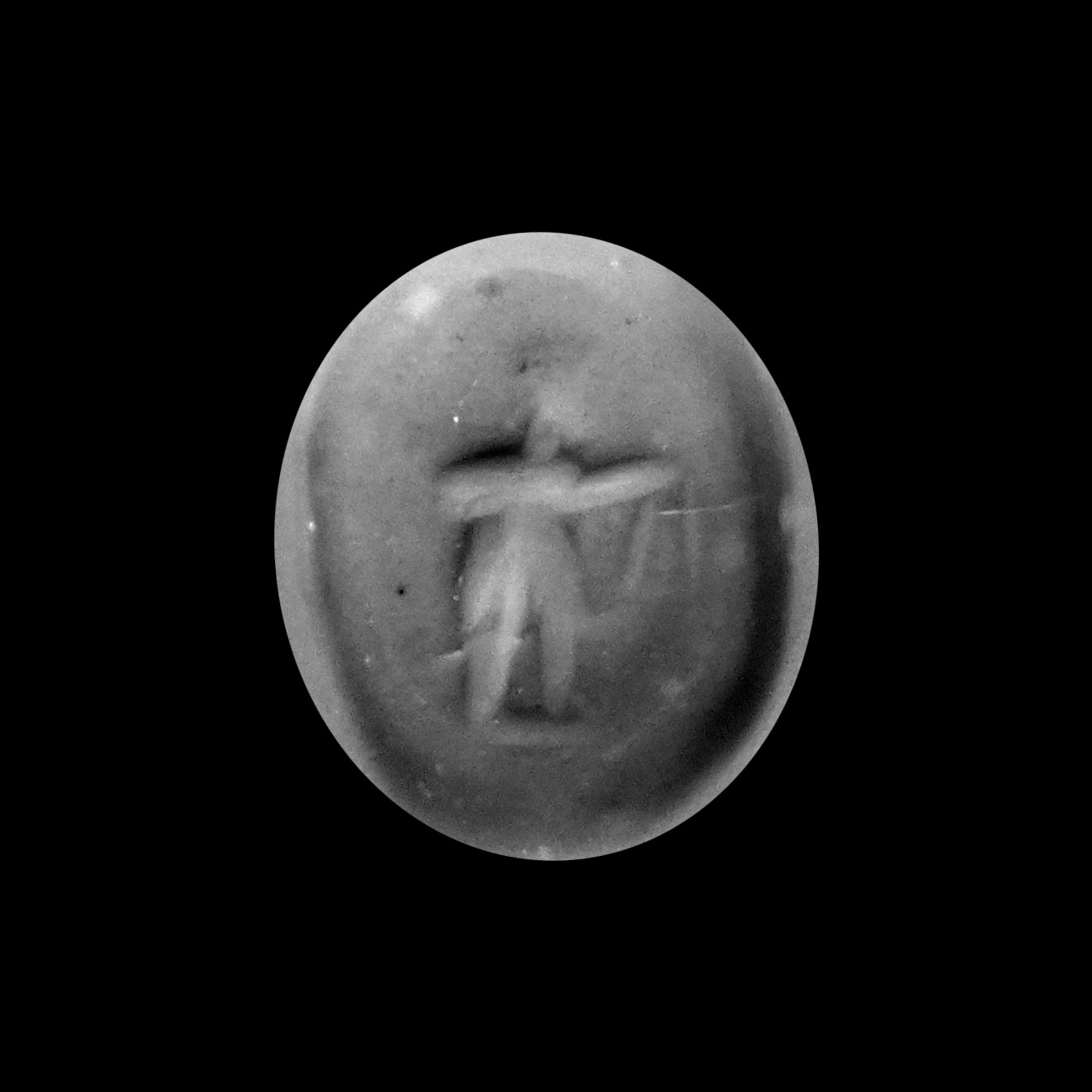 Roman Child's Gold Ring with Figural Gemstone
