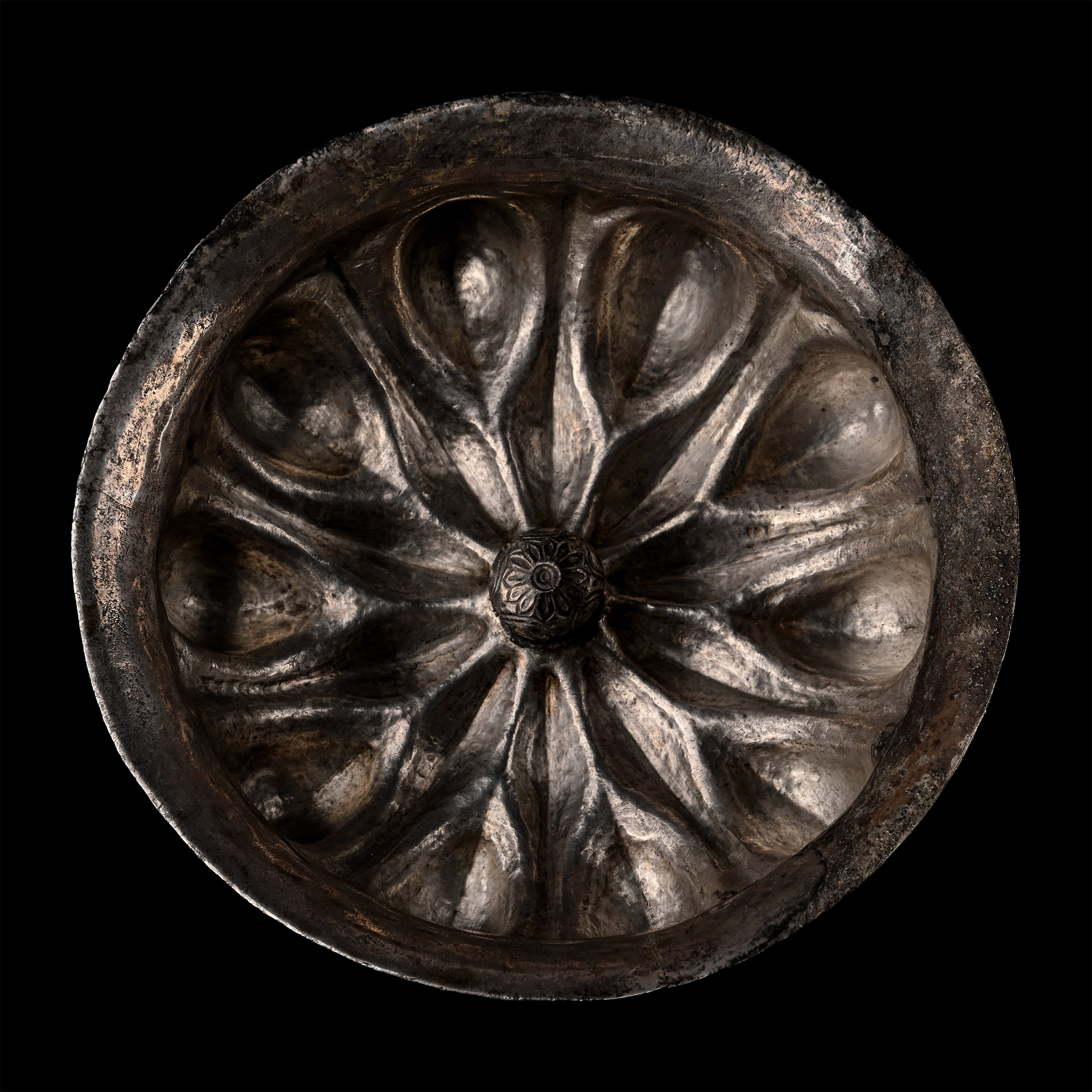Achaemenid Silver Phiale with Central Rosette
