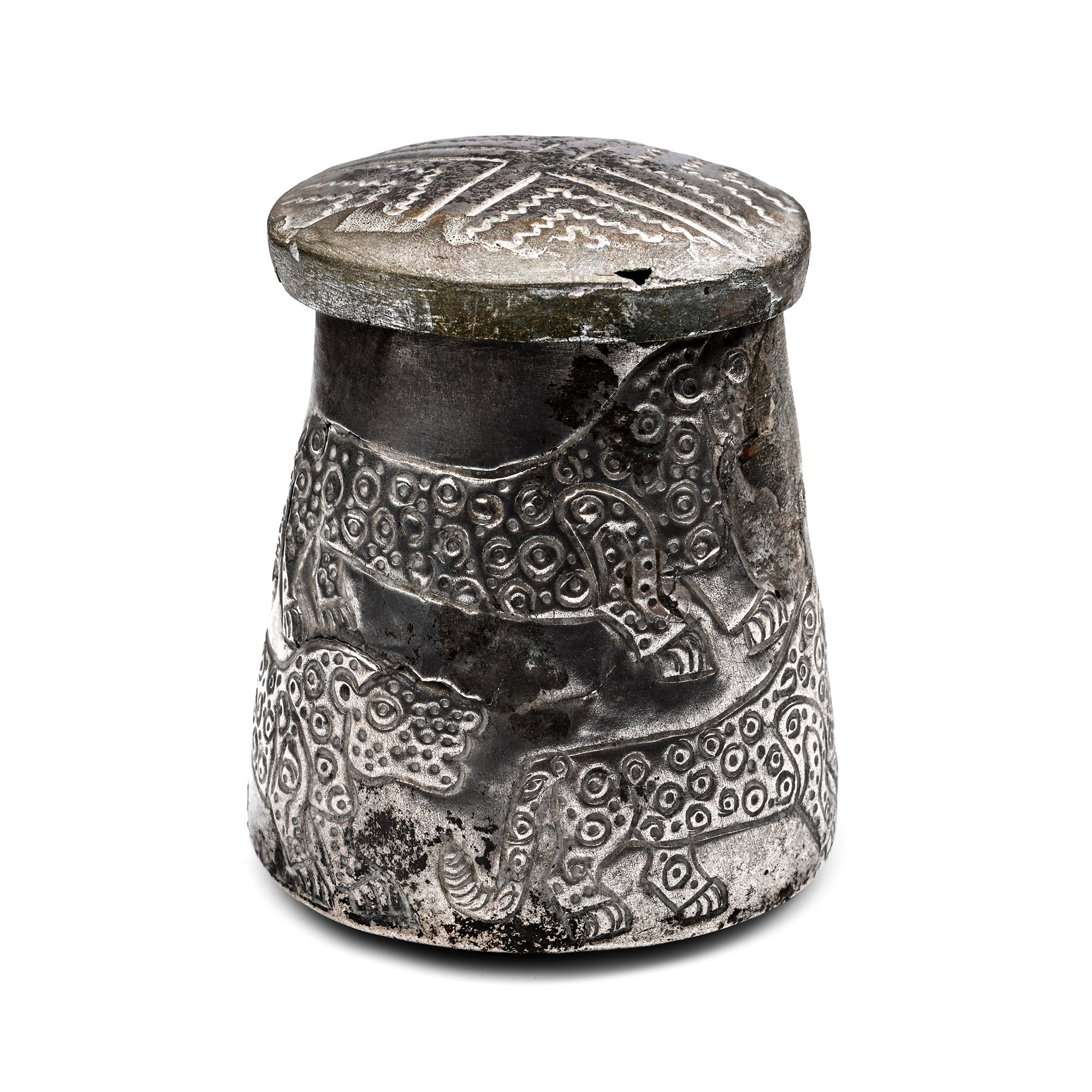 Elamite Silver Beaker with Leopards