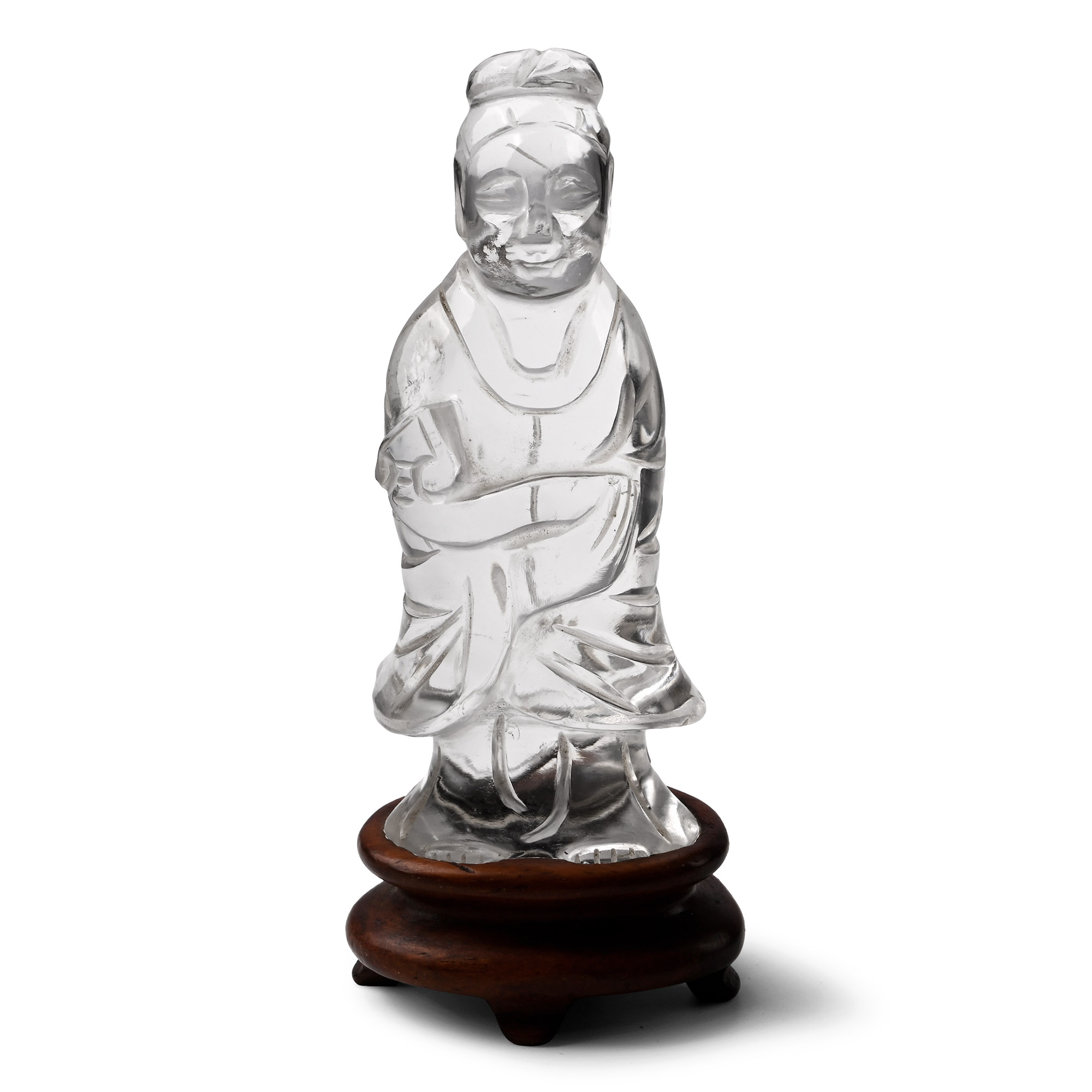 Chinese Rock Crystal Statuette