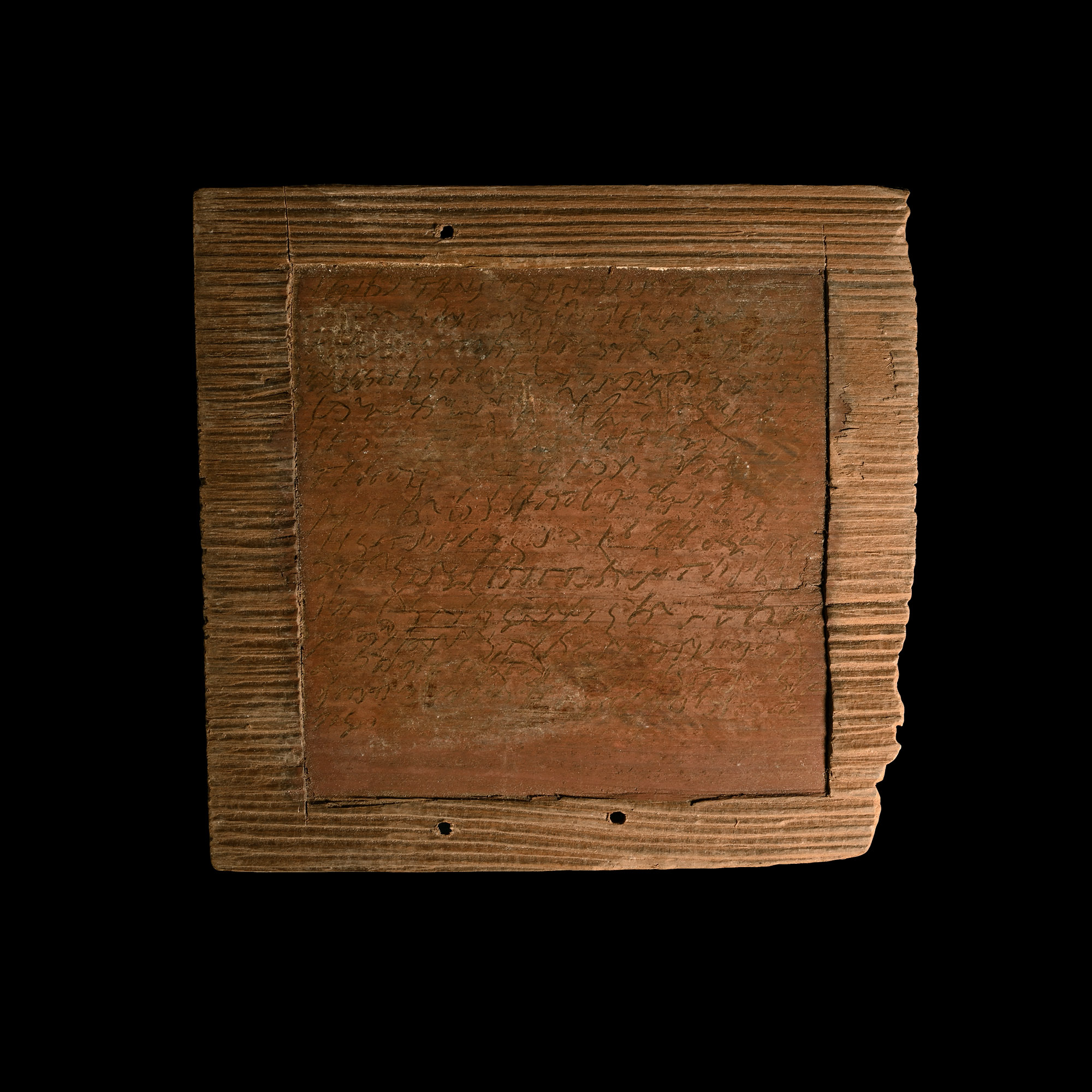 Roman Wooden Tablet with Marriage Pact Between Iulius Flavianus and the Mother of the Bride, Aurelia Salvia