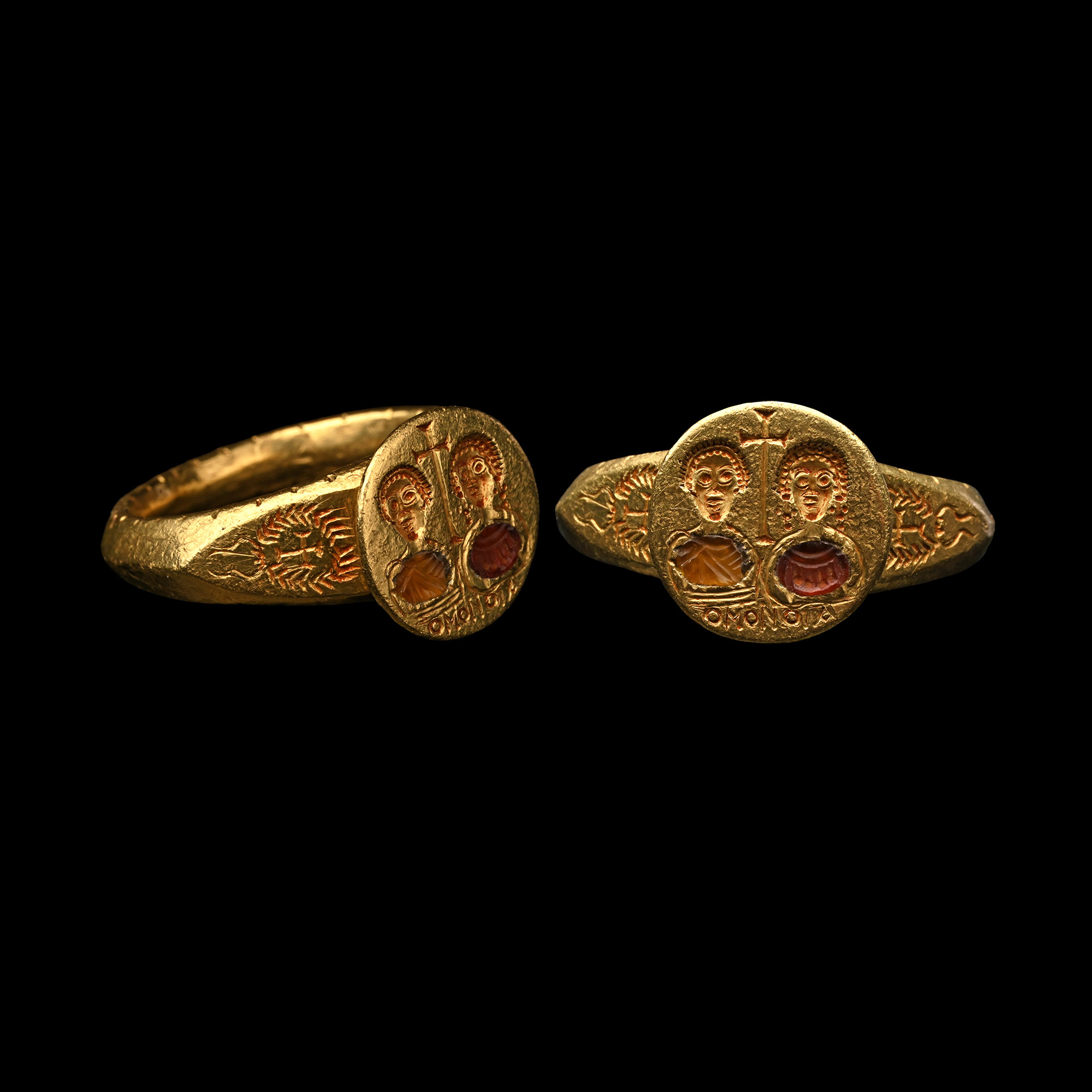 Byzantine Gold Marriage Ring with Busts