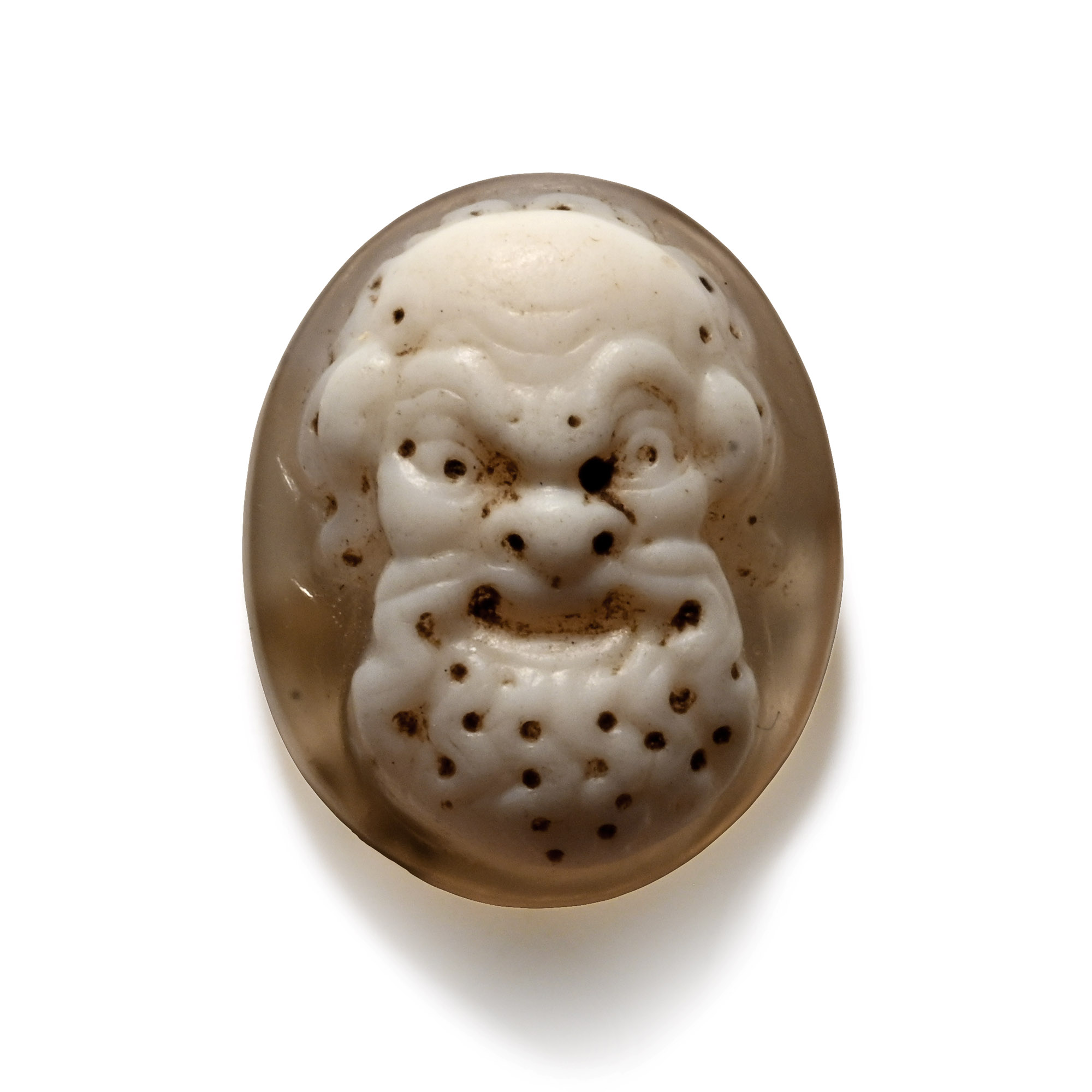 Roman Agate Cameo of a Theatrical Mask of Pornoboskos