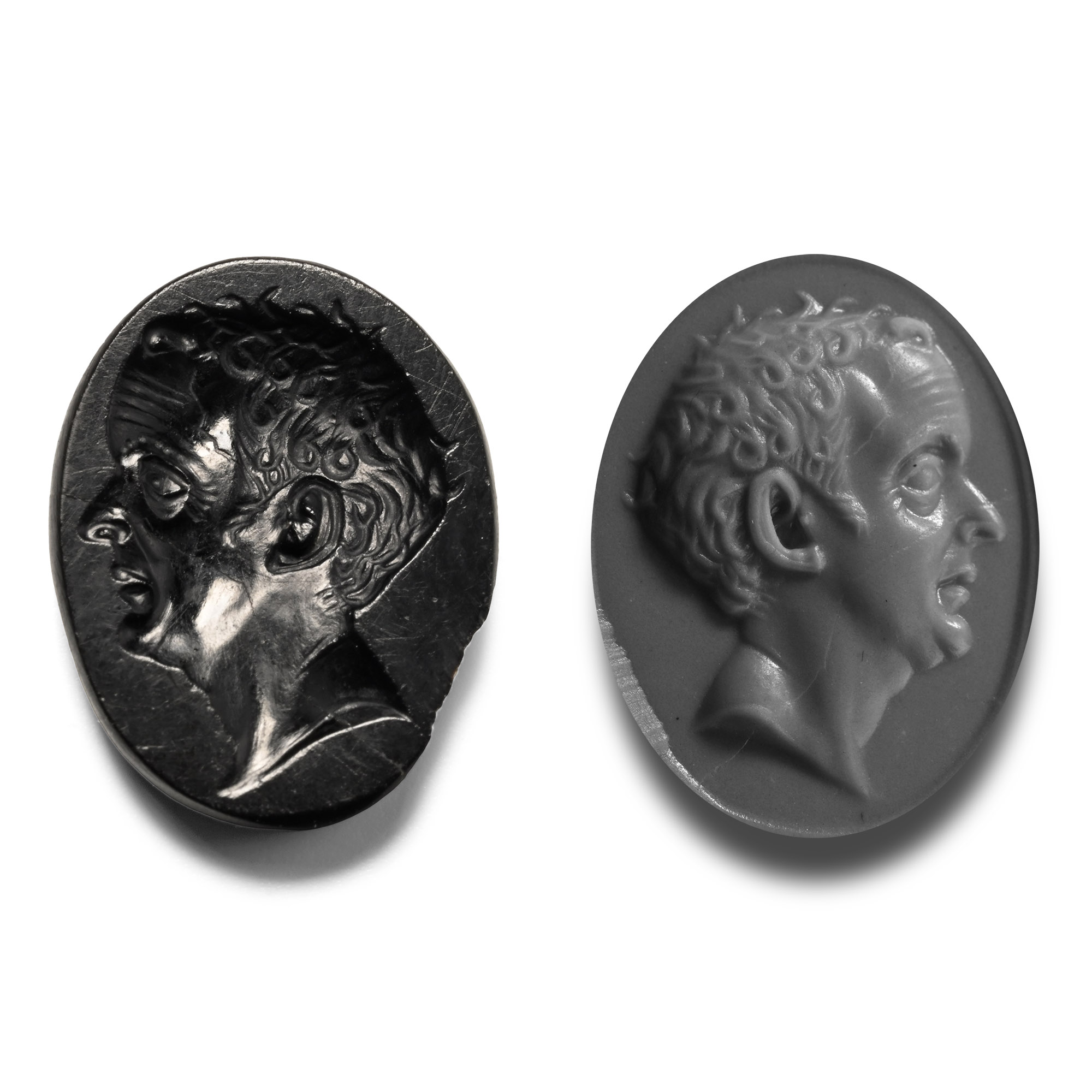 Roman Black Jasper Gemstone of a Republican Portrait