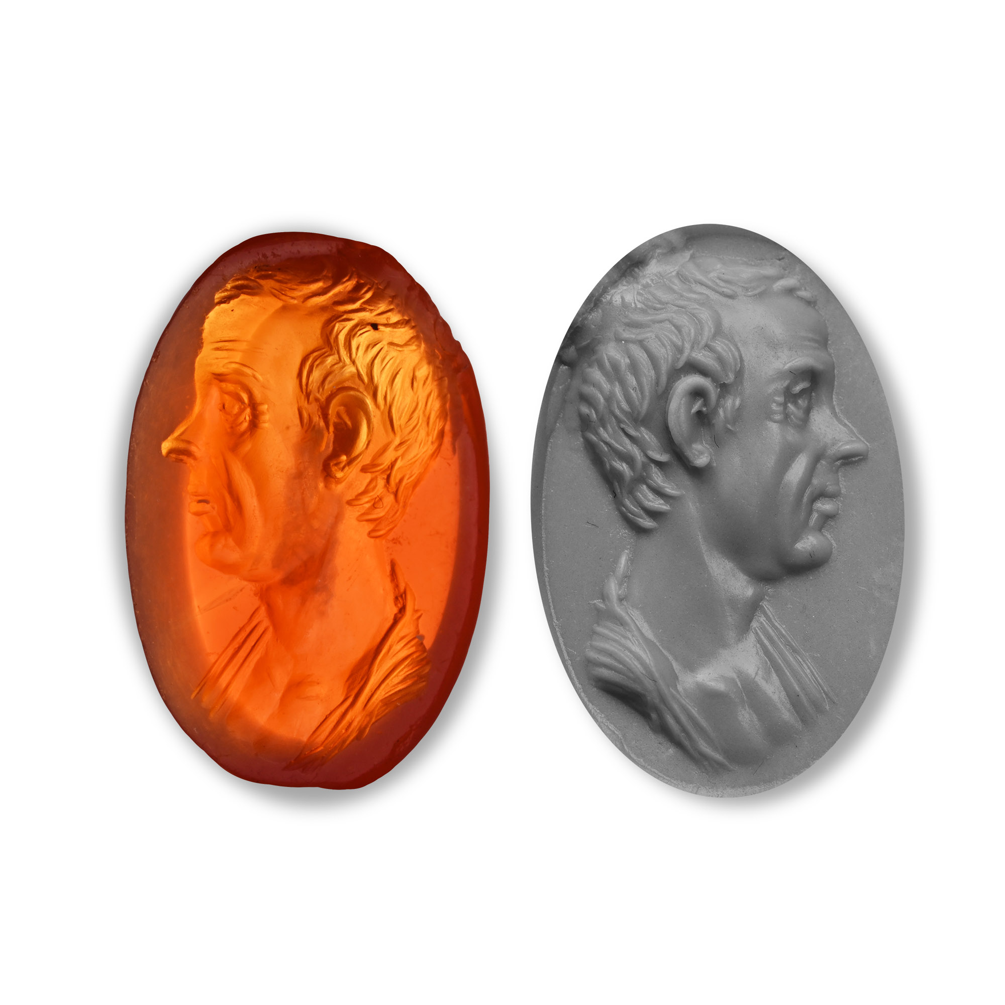 Roman Carnelian Gemstone of an Elderly Man
