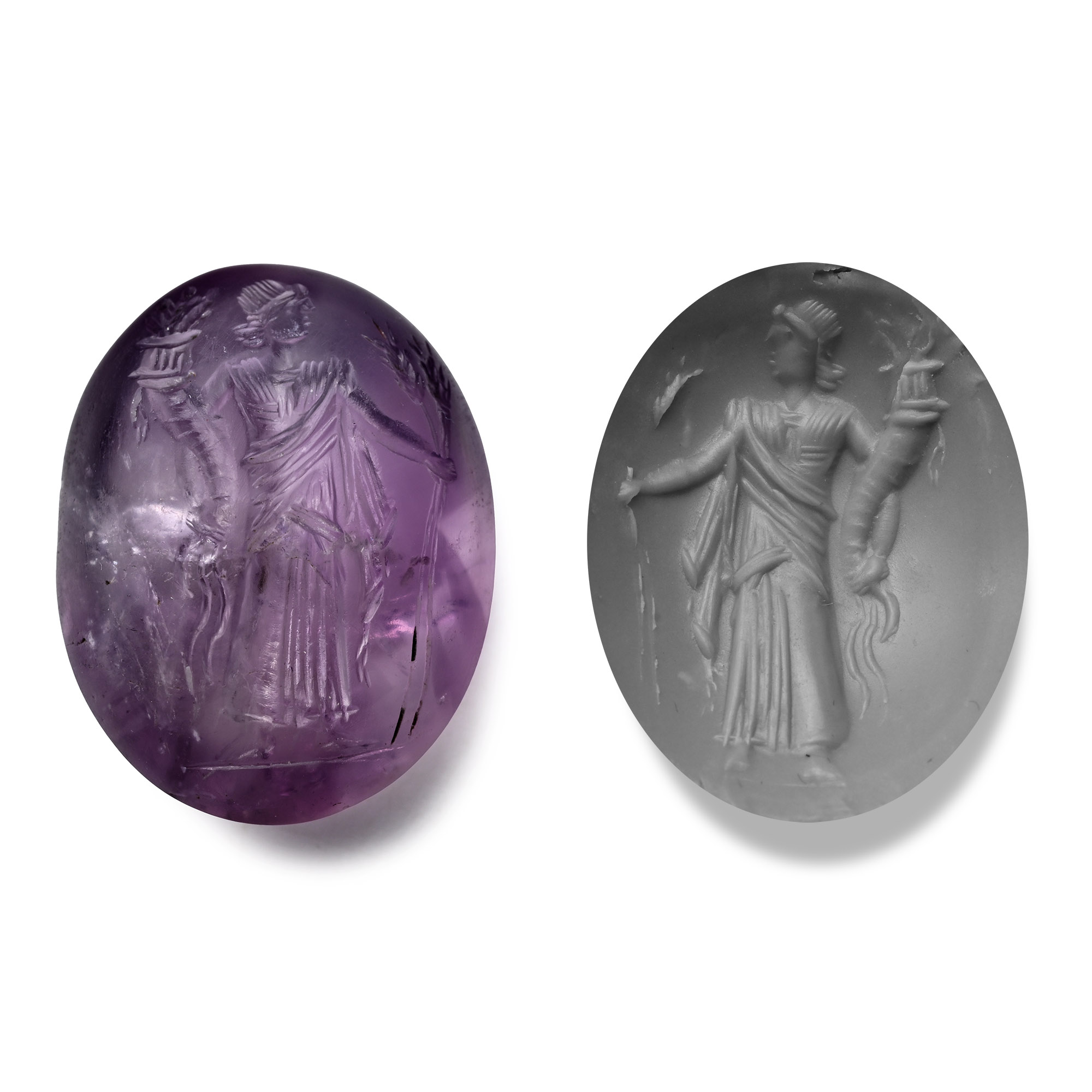 Post-Classical Amethyst Gemstone of the Roman Goddess Fortuna