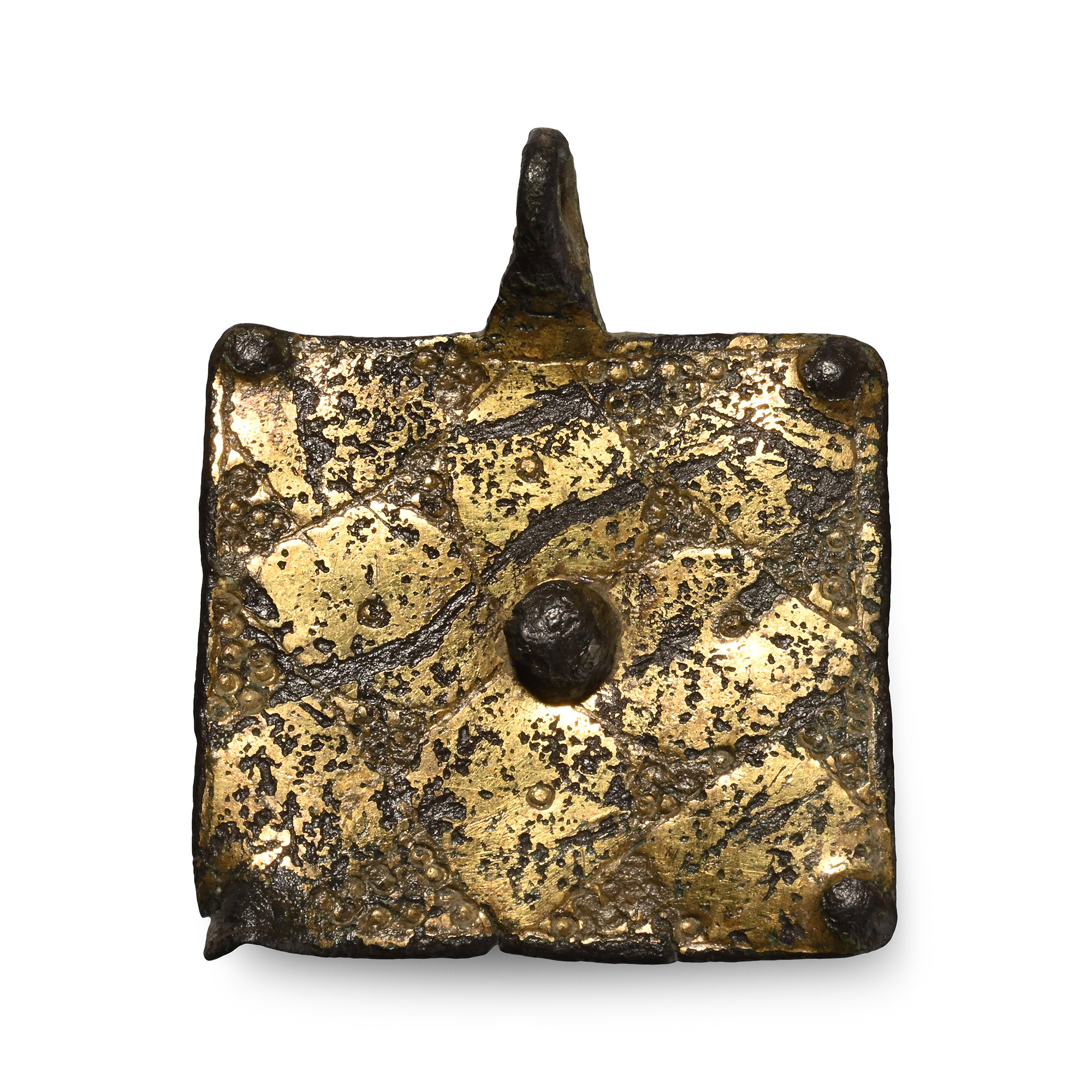 Medieval Knight's Gilt Bronze Heraldic Horse Harness Pendant
