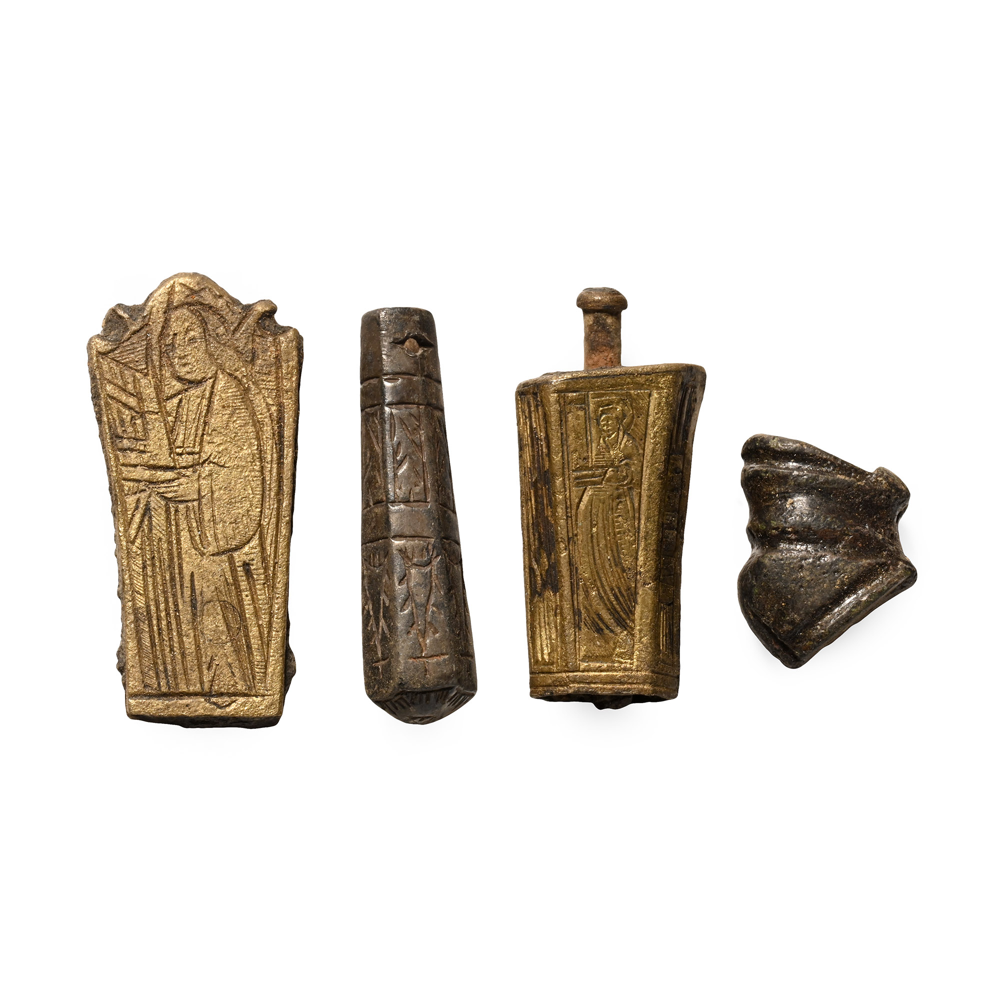 Medieval Bronze Knife Pommel Collection