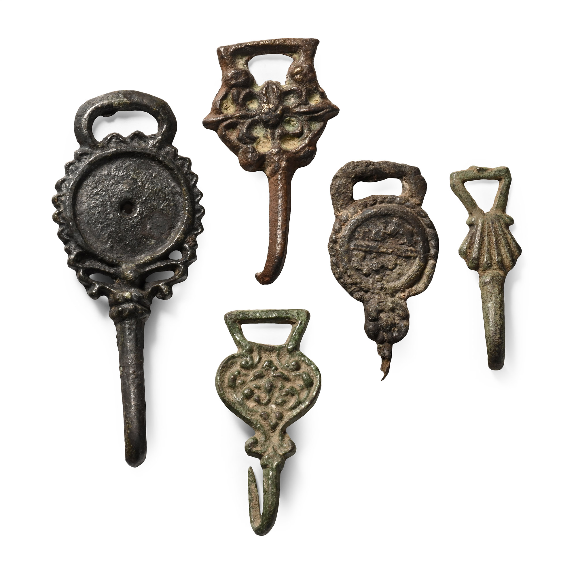 Tudor Bronze Clothes Hook Fastener Group