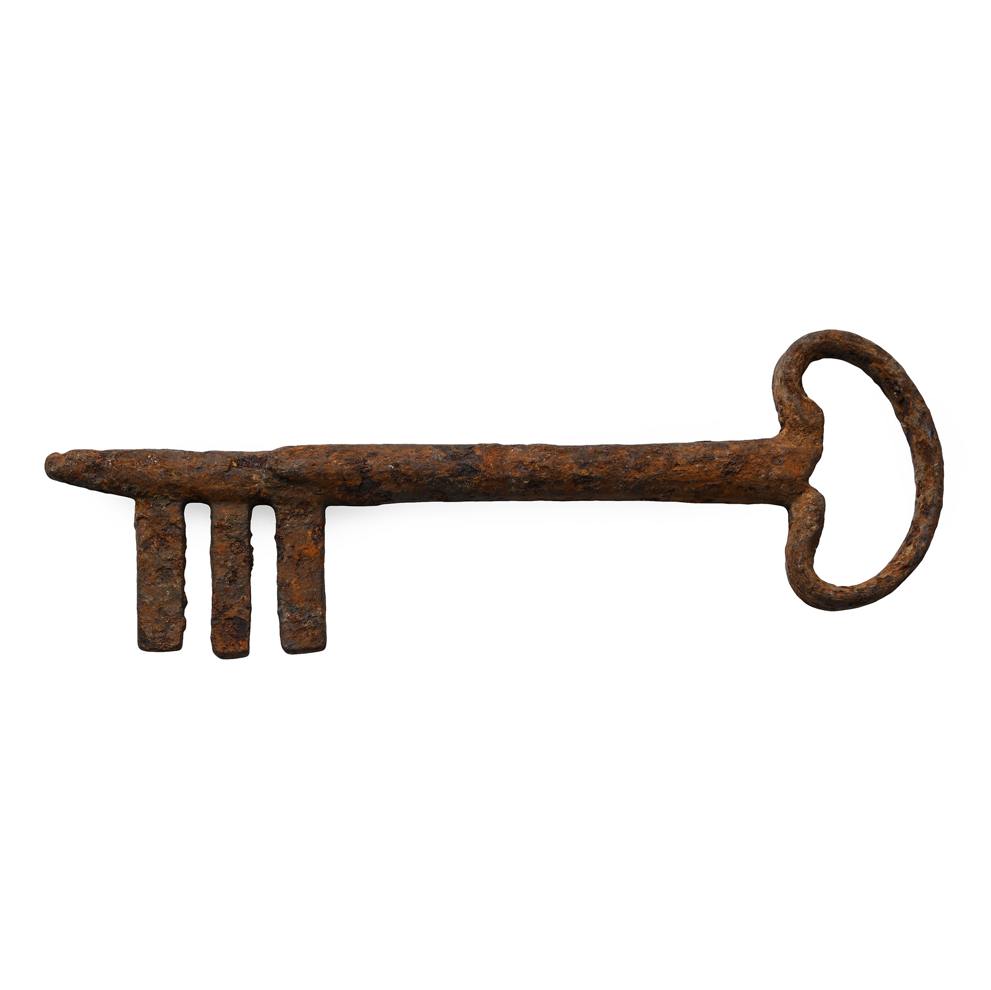 Large Tudor or Stuart Period Iron Door Key