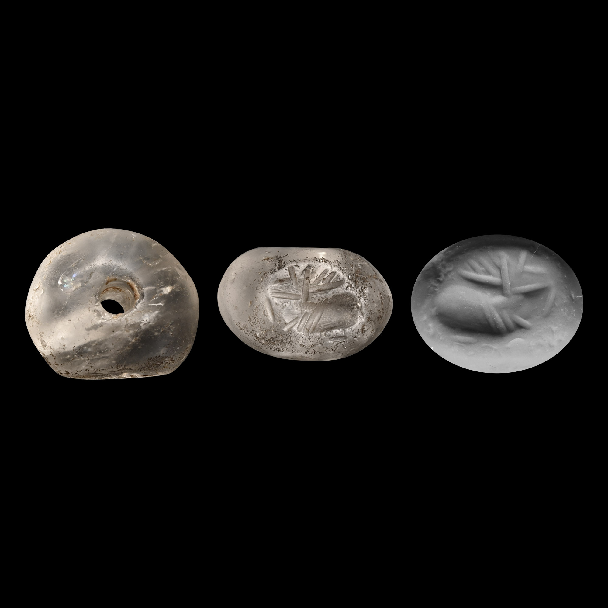 Sasanian Rock Crystal Stamp Seal