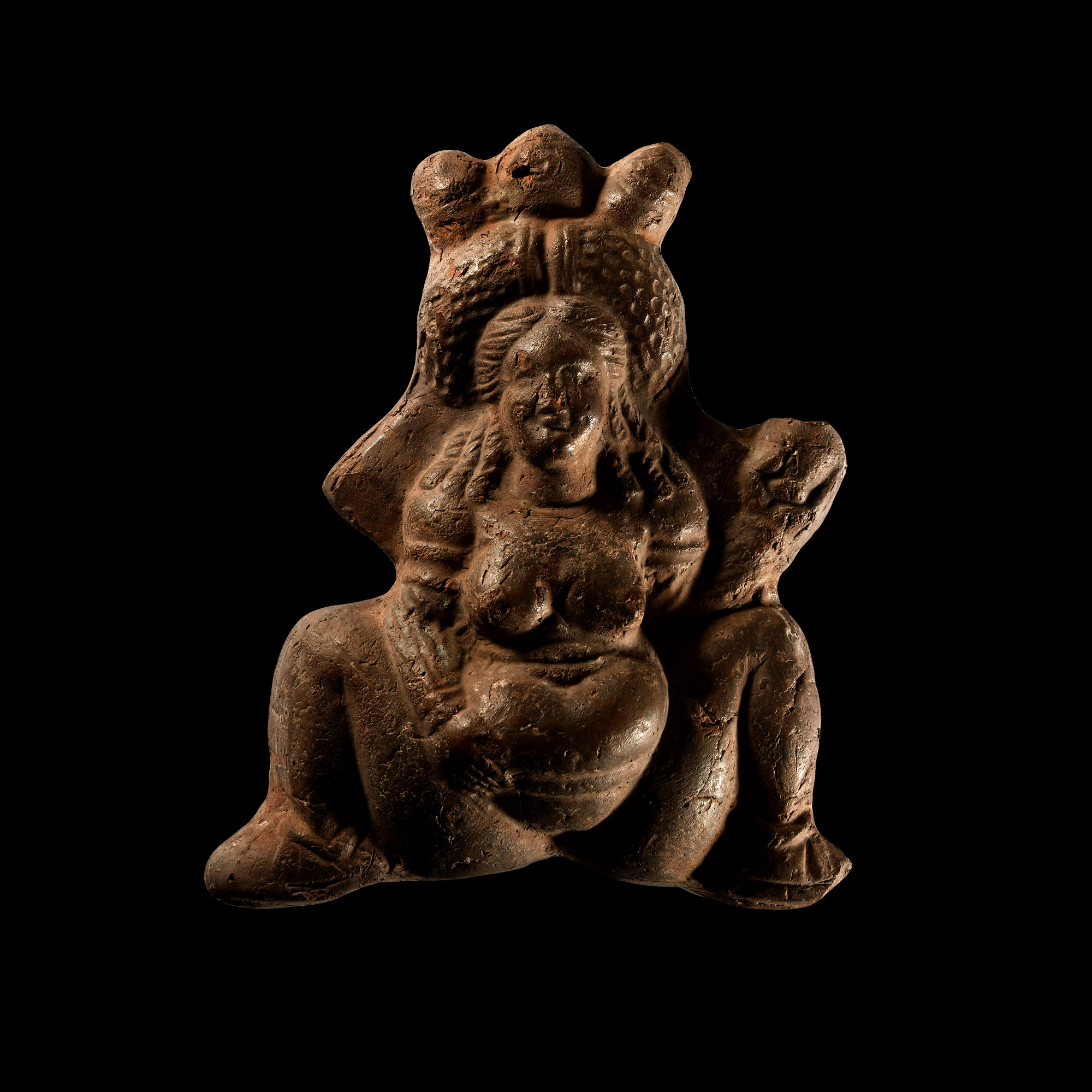 Large Romano-Egyptian Terracotta Figure of Baubo