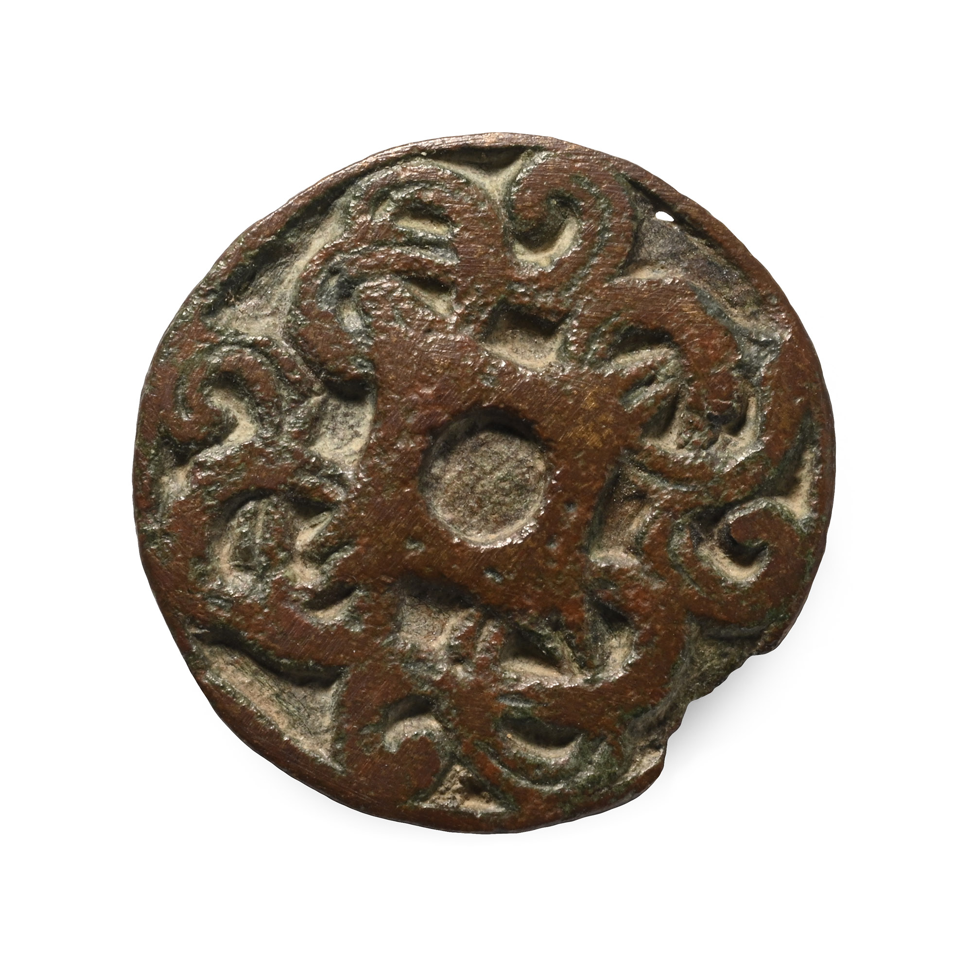 Anglo-Saxon Bronze Borre Style Disc Brooch