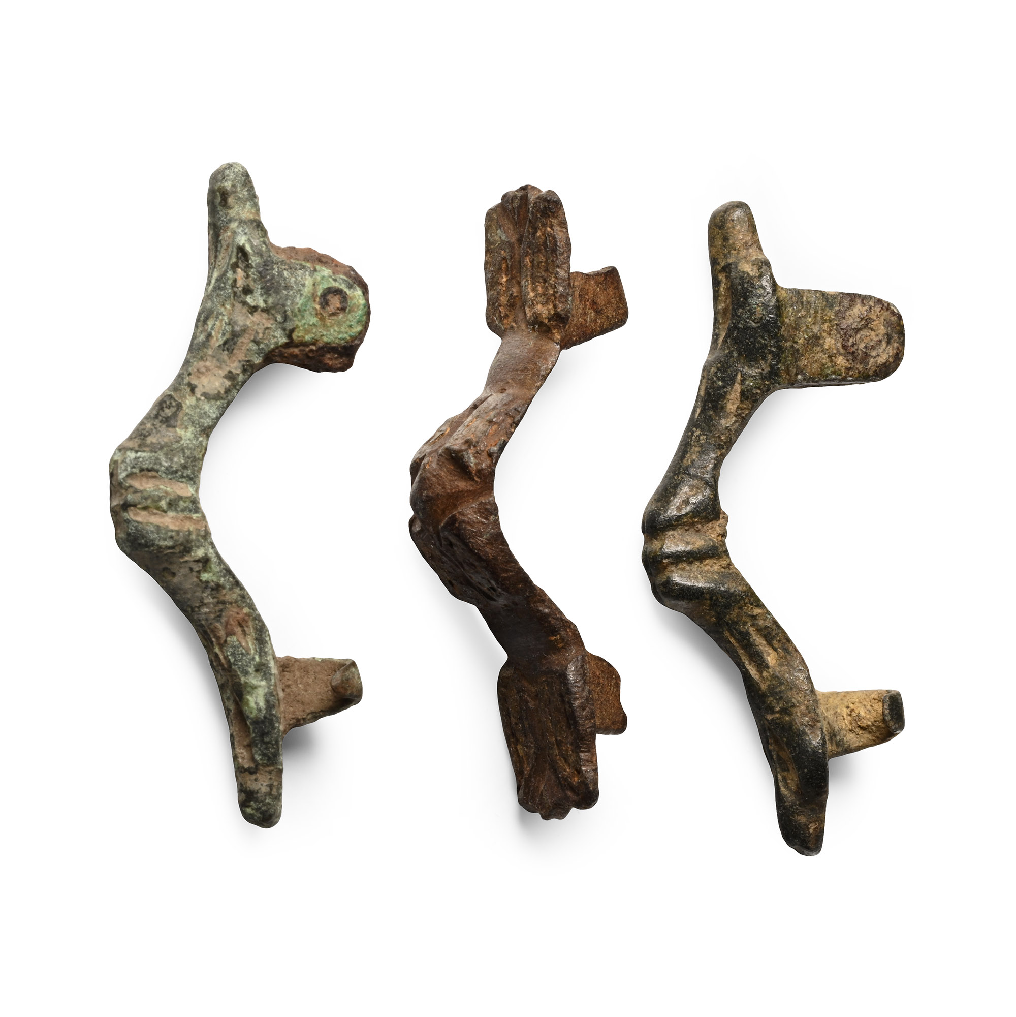 Anglo-Saxon Bronze Equal-Arm Brooch Group