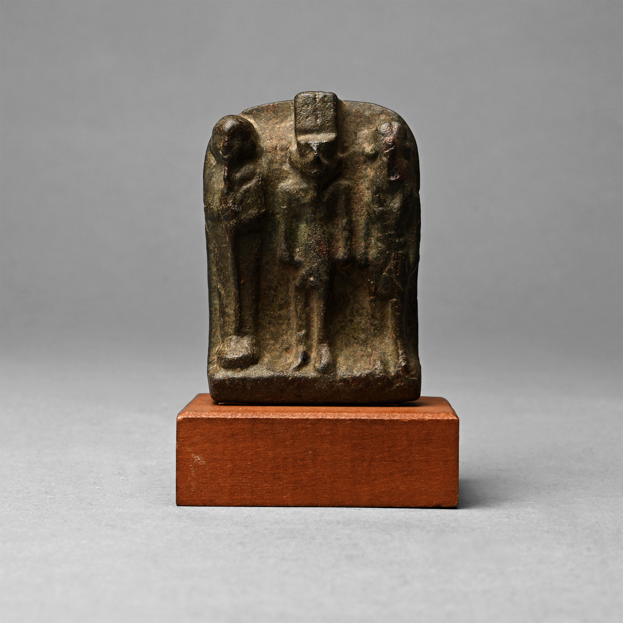 Egyptian Faience Ptah, Amun-Ra and Ra-Horakhty Triad Amulet