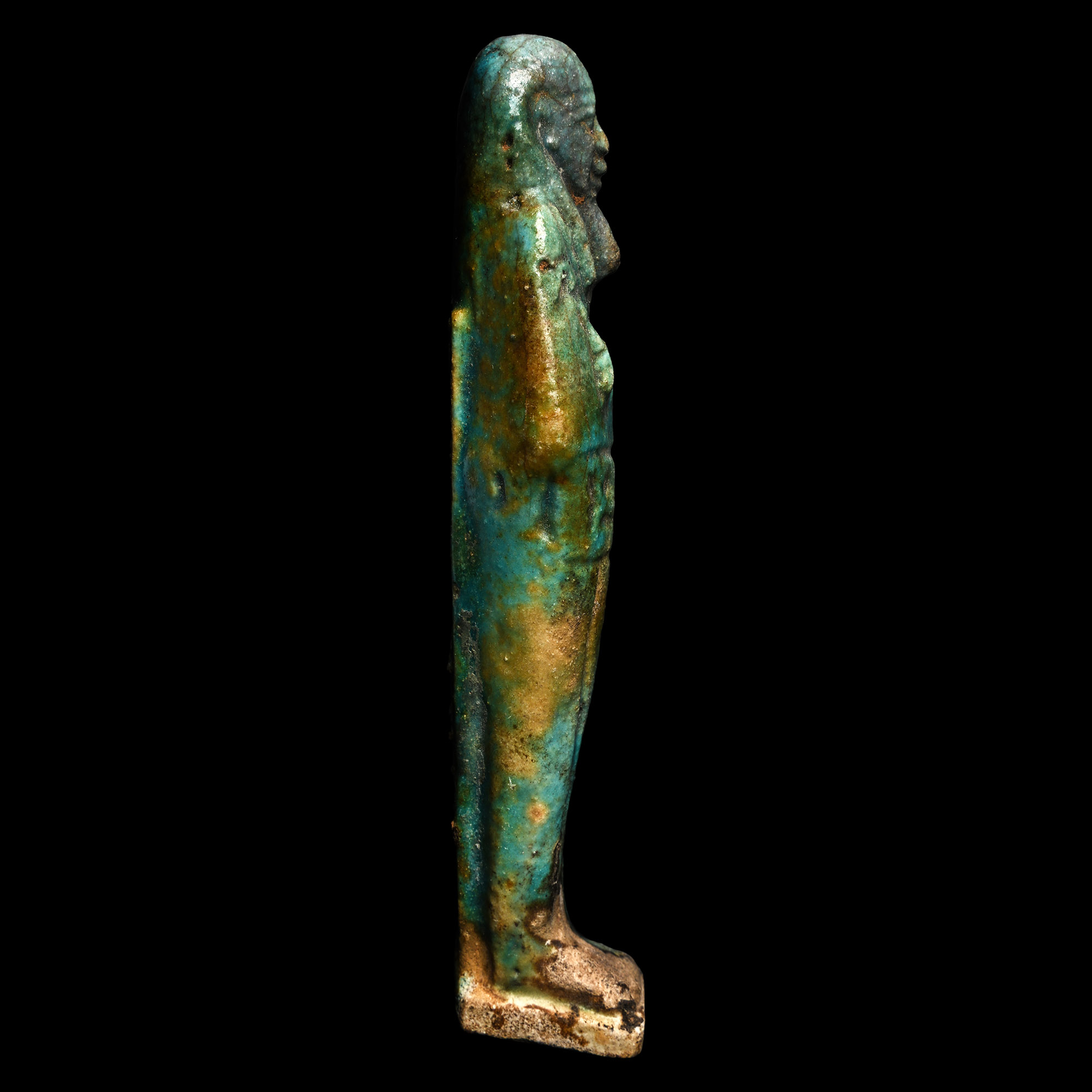 Egyptian Faience Shabti with Hieroglyphics