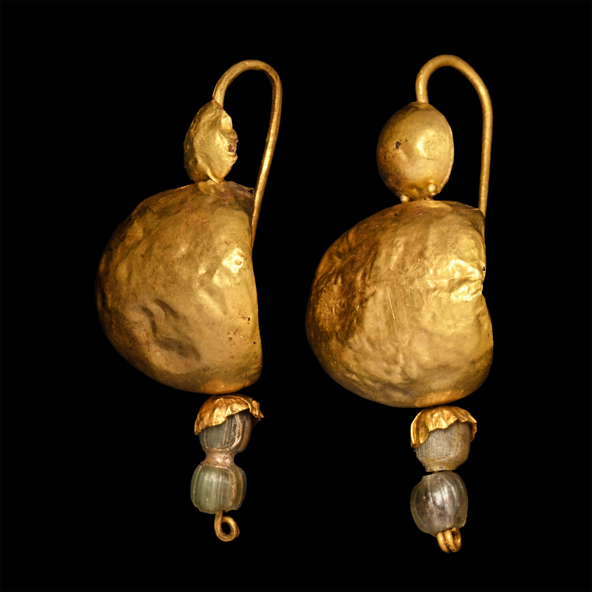 Roman Gold Beetle Type Earrings