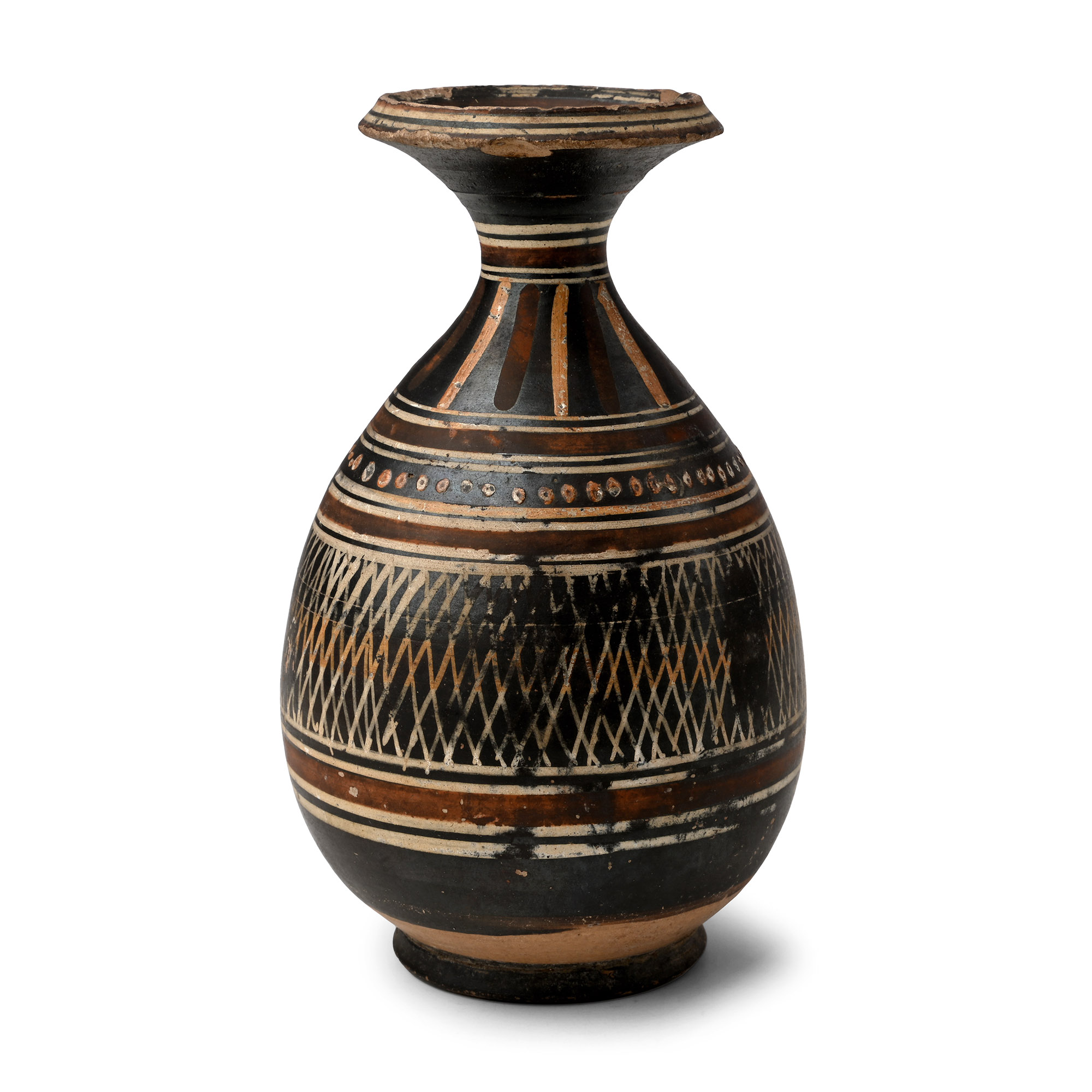 Greek Terracotta Gnathian-Ware Alabastron