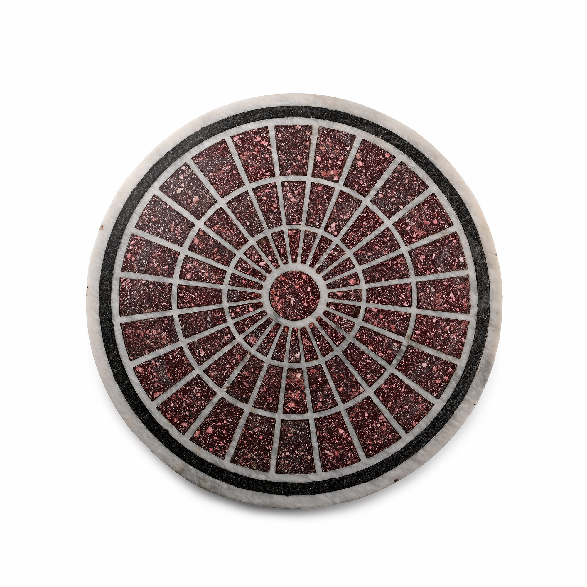 Imperial Porphyry Specimens from the Grand Tour Set into a Marble Table Top