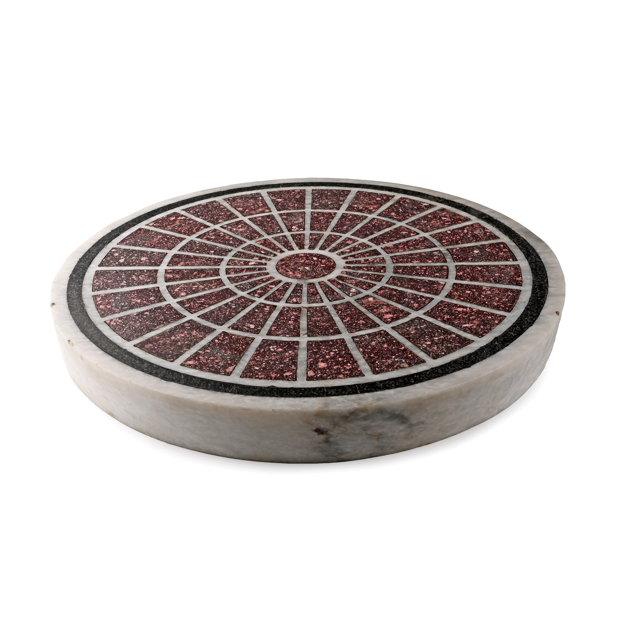Imperial Porphyry Specimens from the Grand Tour Set into a Marble Table Top