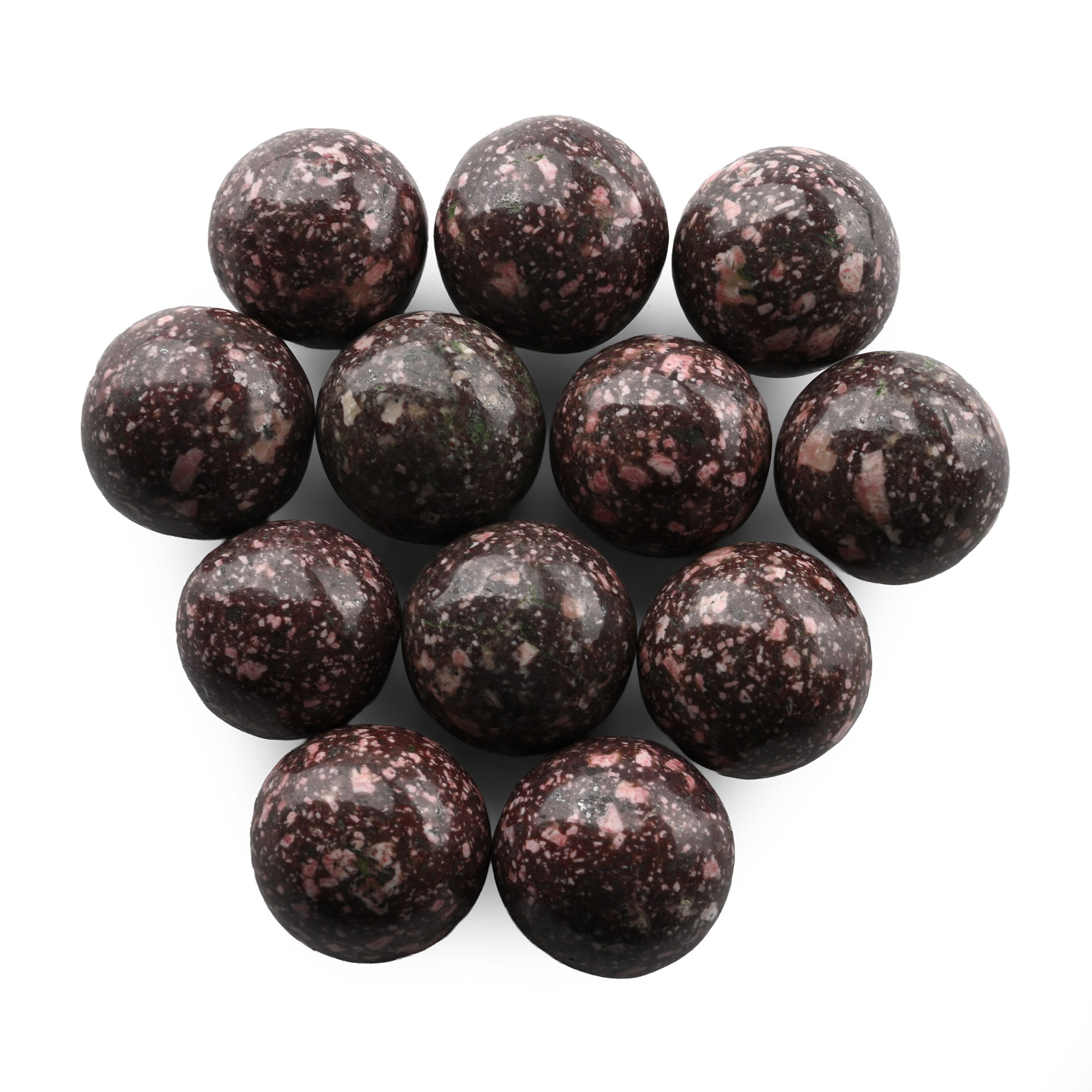 Polished Imperial Porphyry Gaming Piece Set