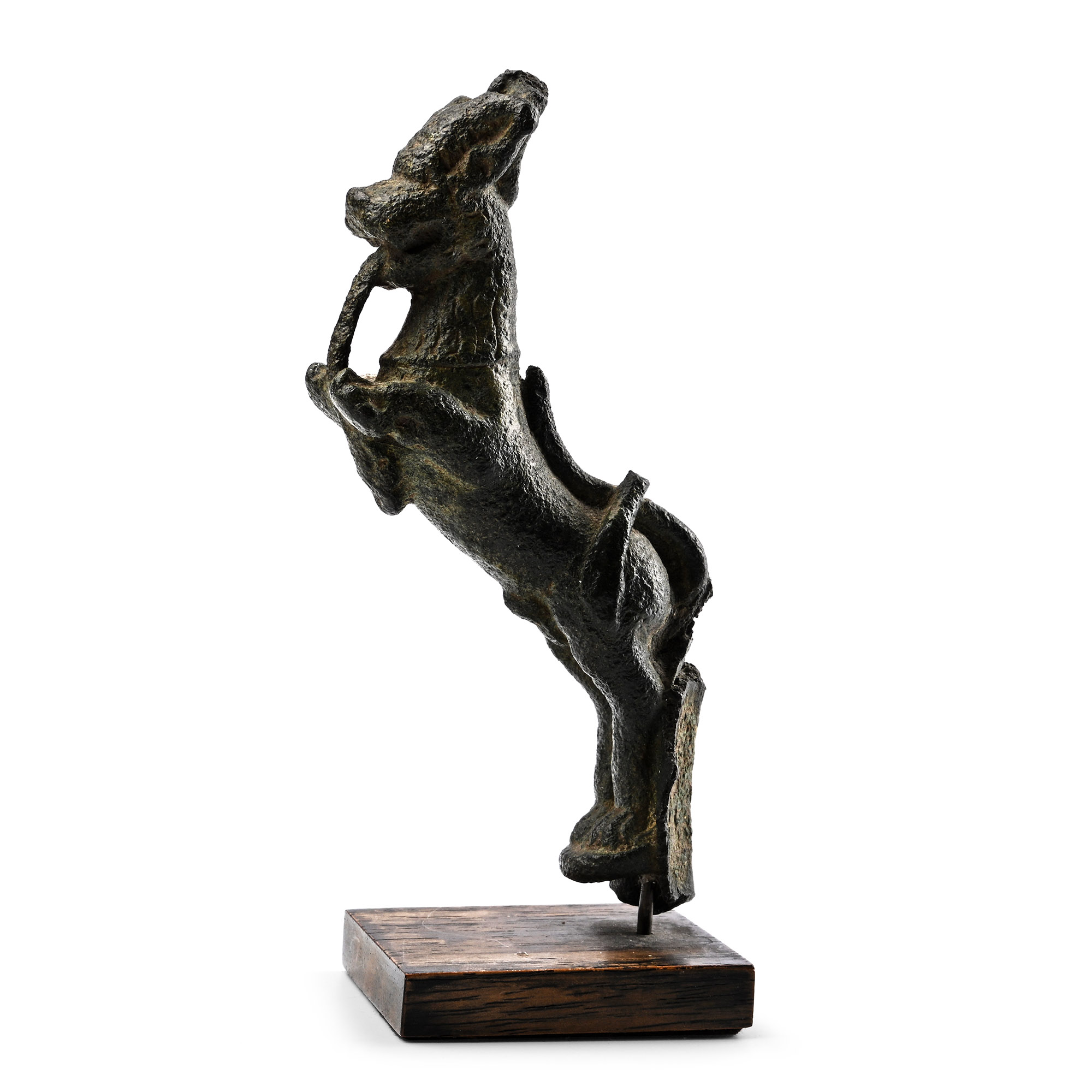 Roman Bronze Prancing Lion Statuette