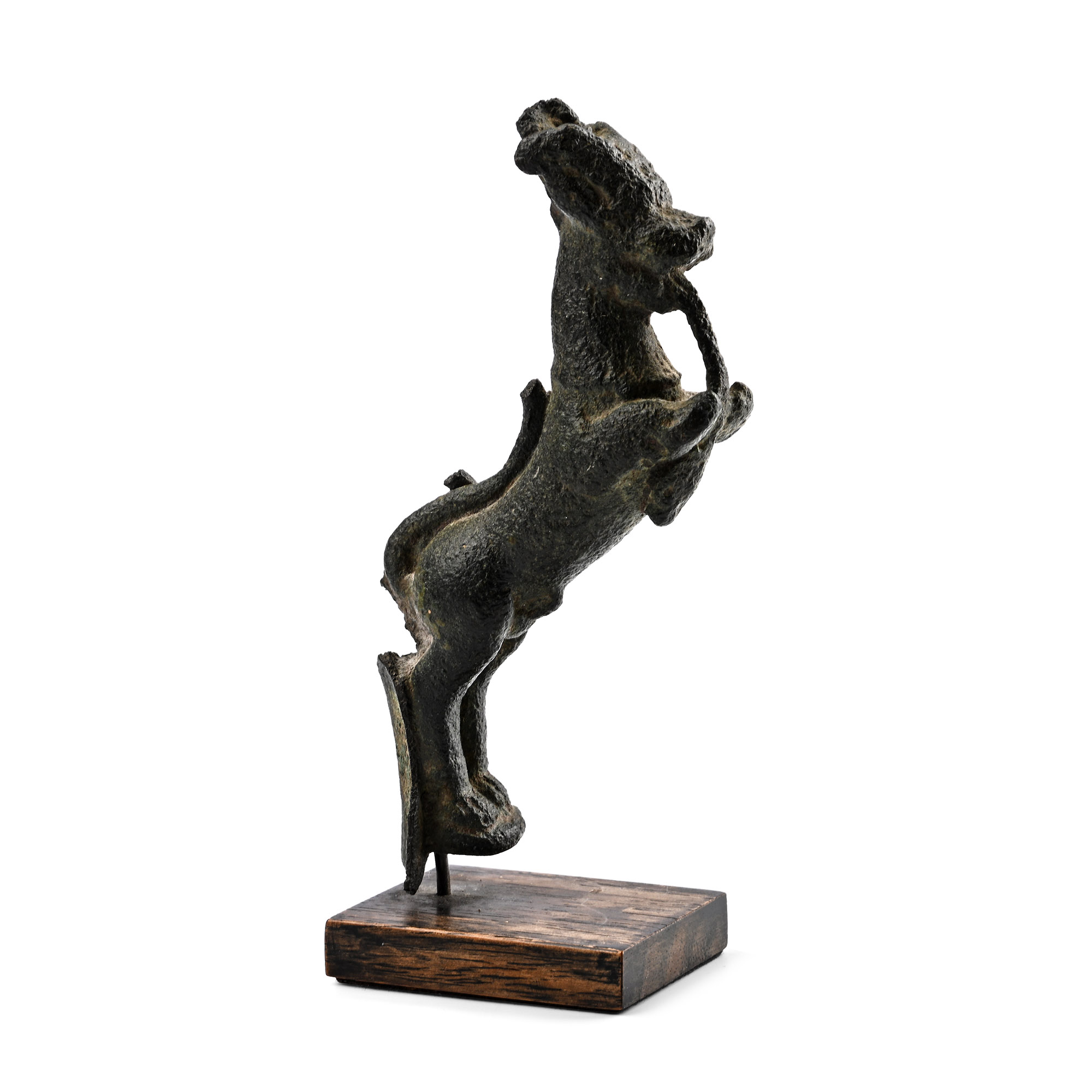 Roman Bronze Prancing Lion Statuette
