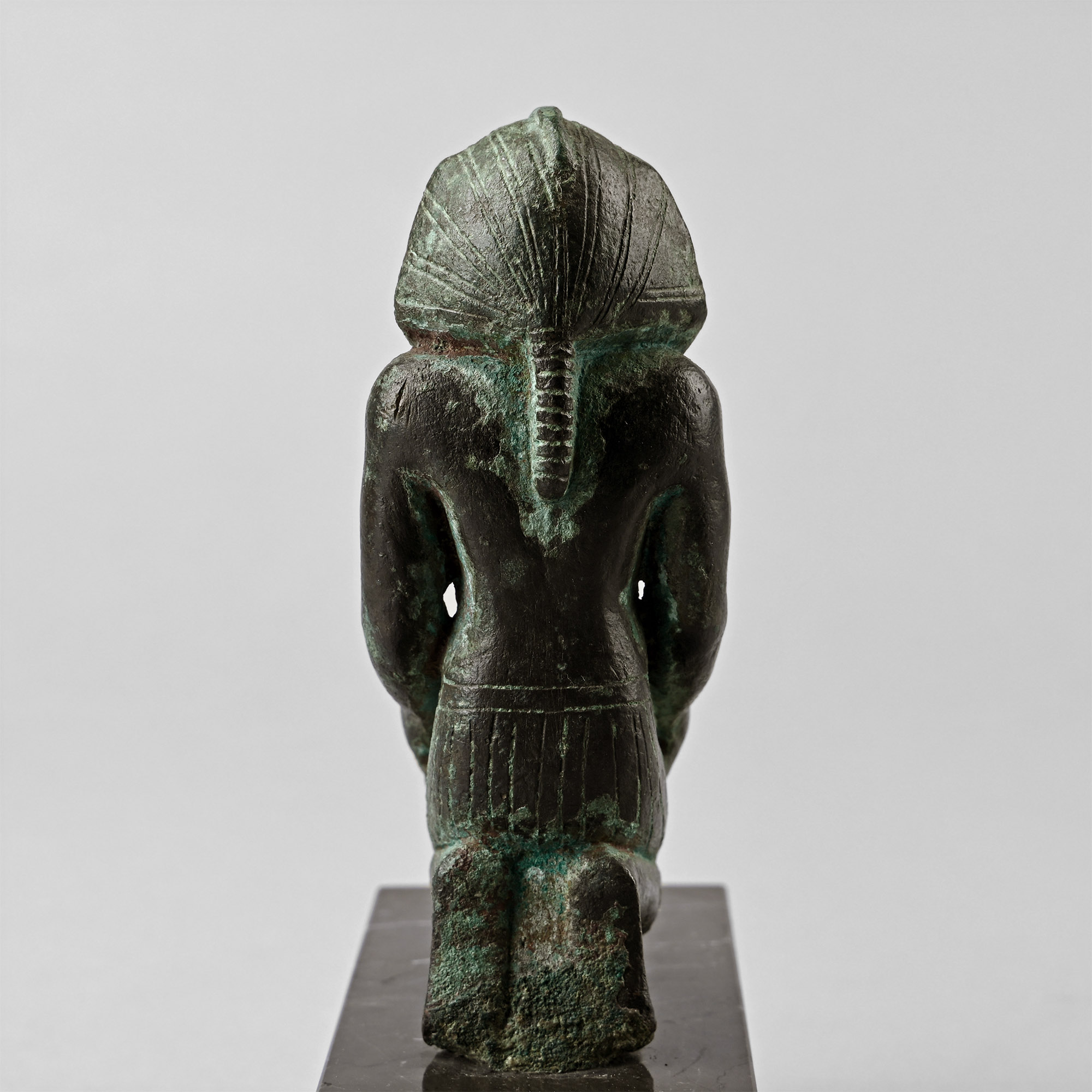 Egyptian Bronze Kneeling Figure of a King