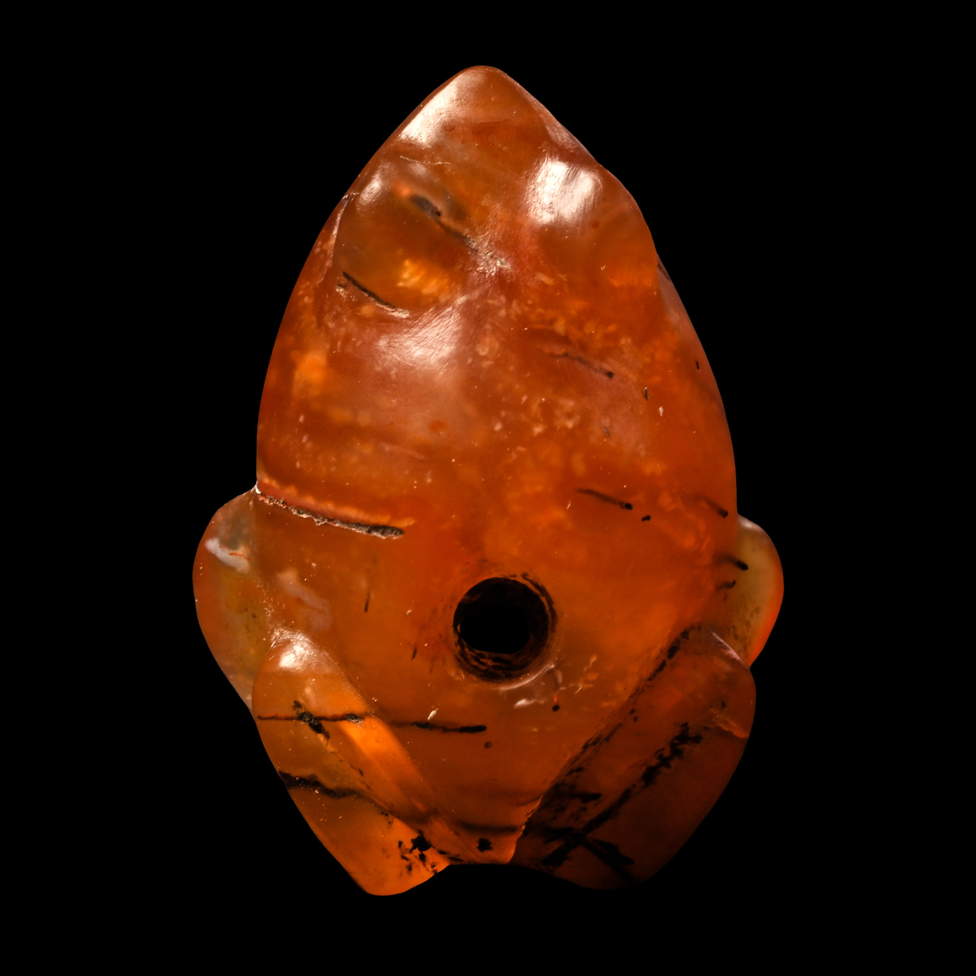 Babylonian Carnelian Frog-Shaped Amulet