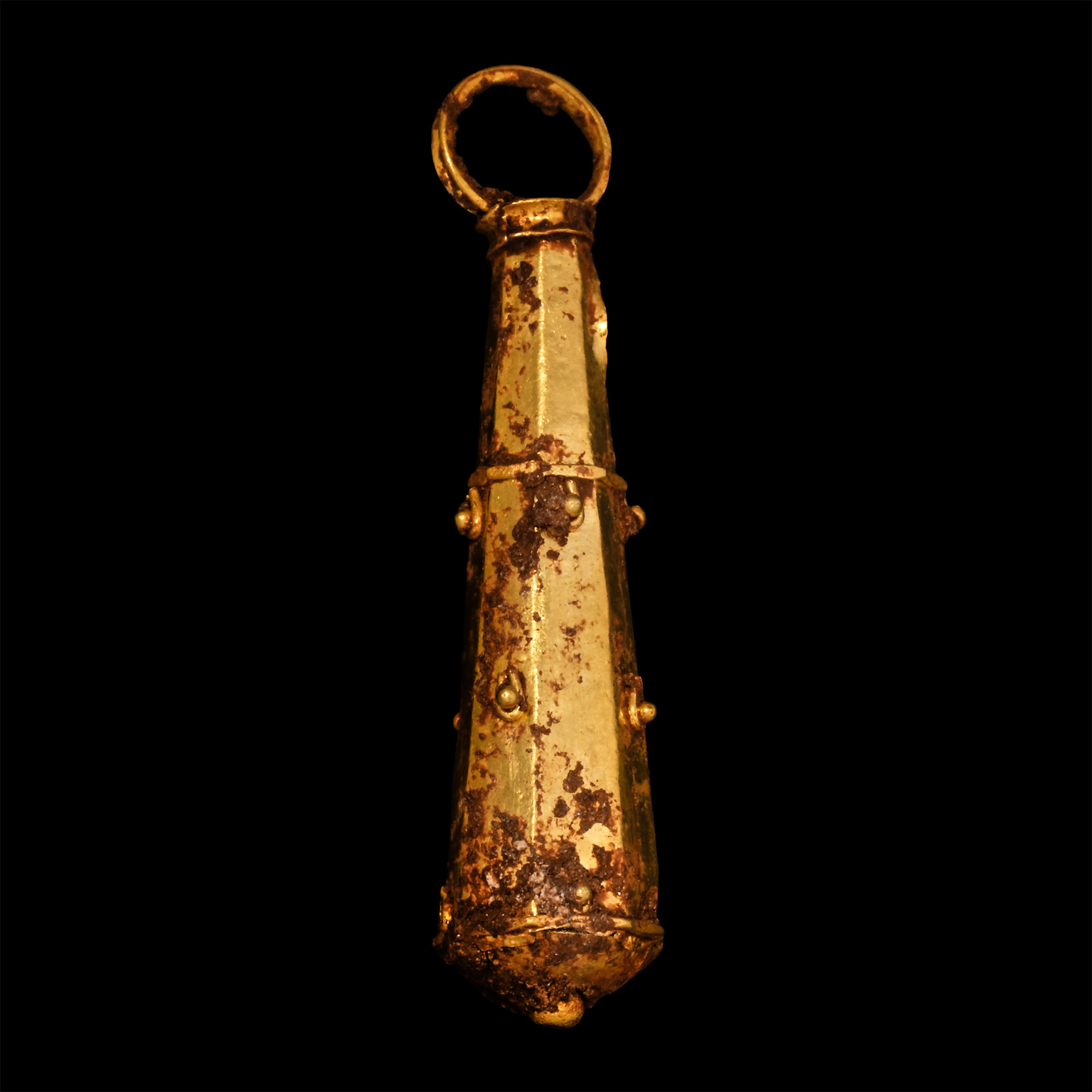 Roman Gold Hercules Club Amulet