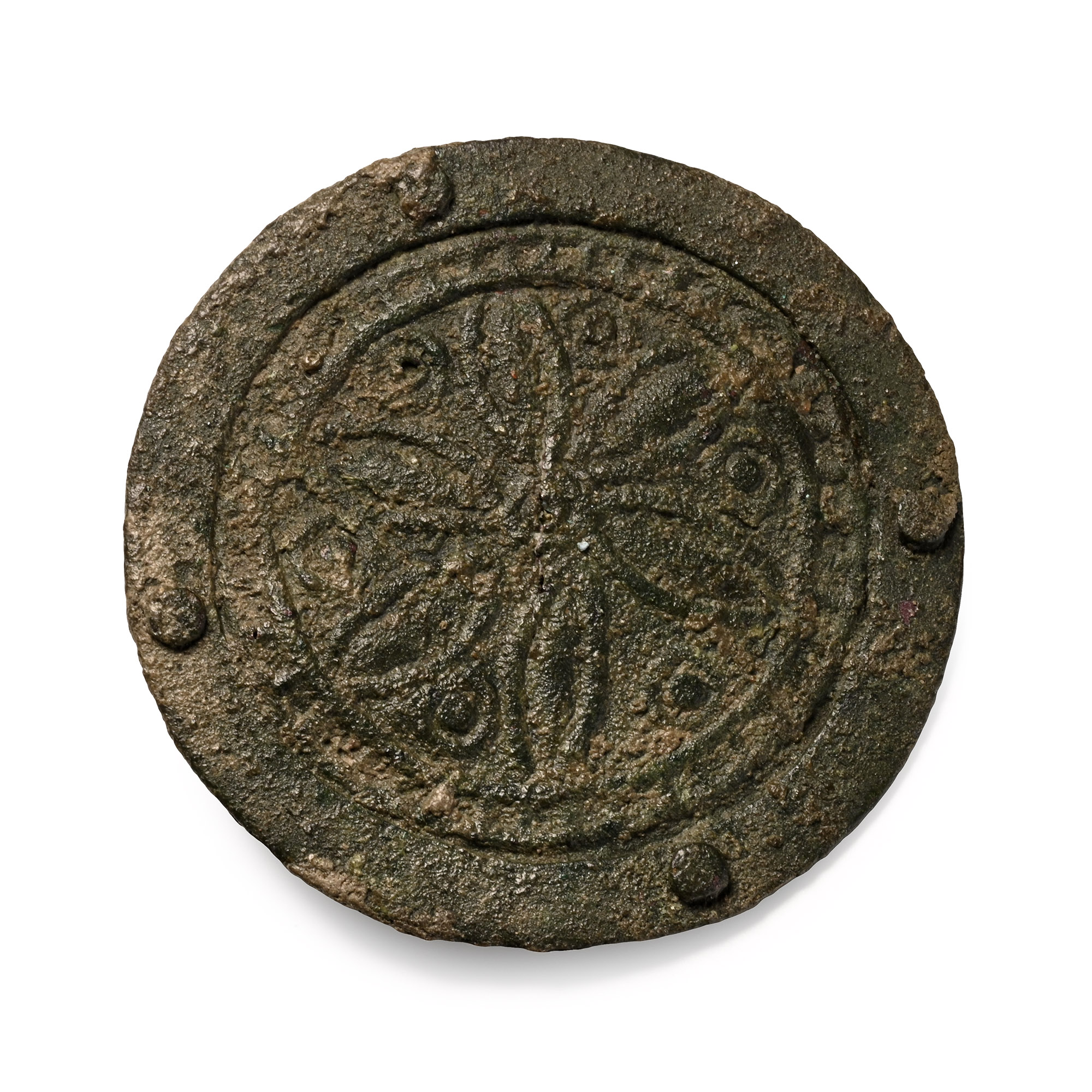 Anglo-Saxon Bronze Applied Disc Brooch