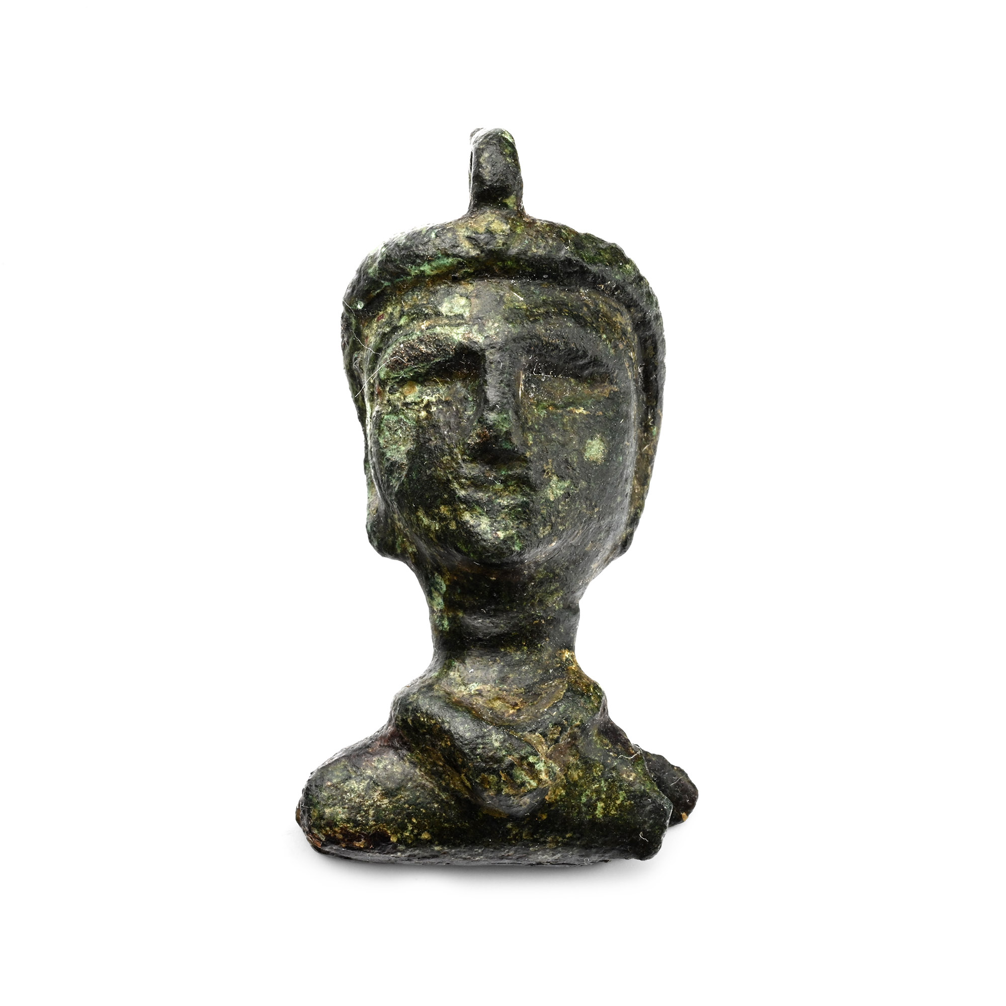 Celtic Bronze God Cauldron Mount