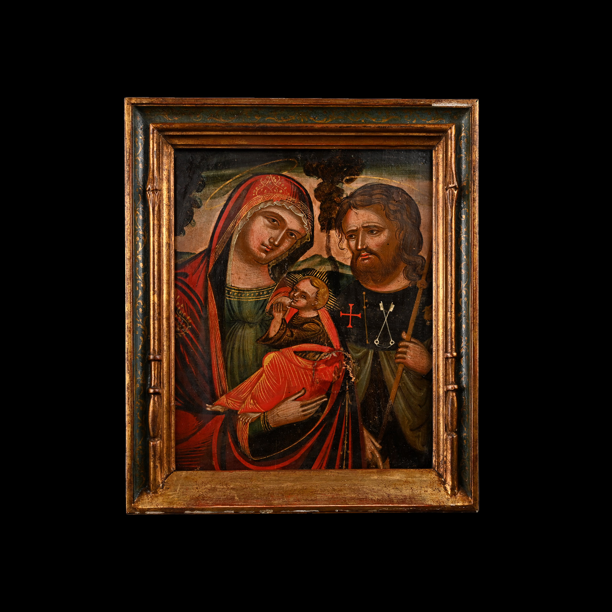 Veneto-Cretan Icon of Marcia Lactans with St Rock