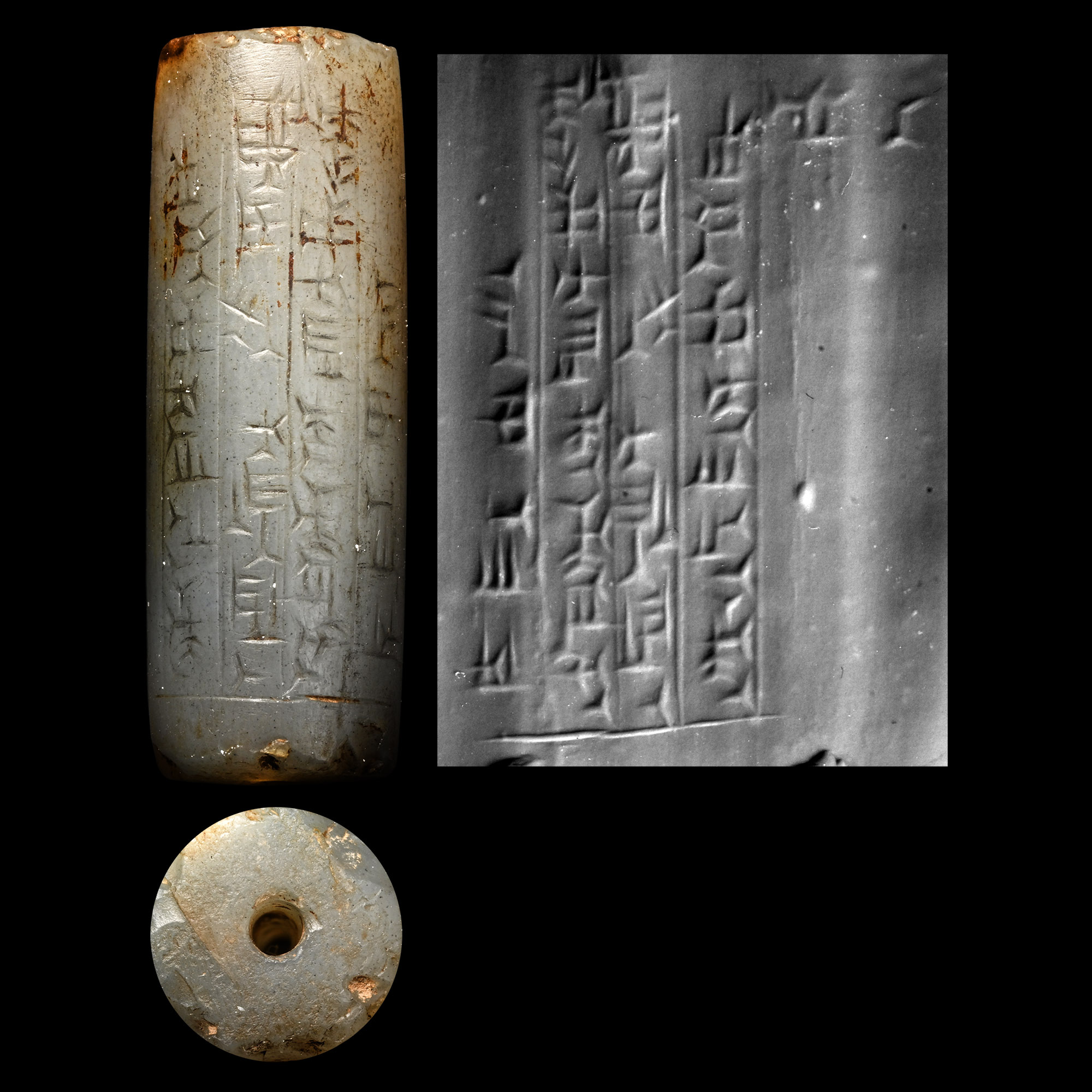 Large Kassite Chalcedony Cylinder Seal for the God Samnuha from Samsanu