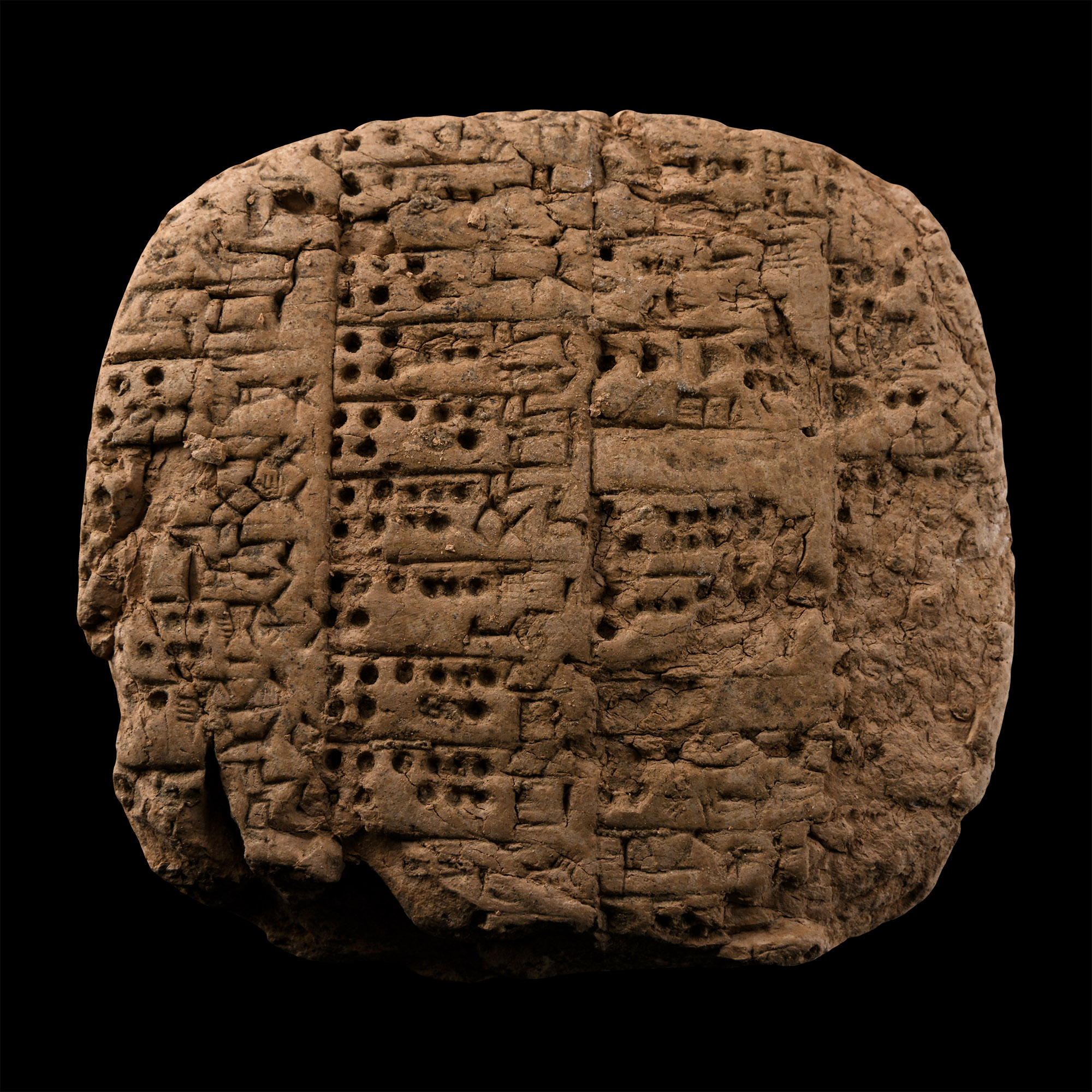 Large Proto-Sumerian Terracotta Cuneiform Tablet