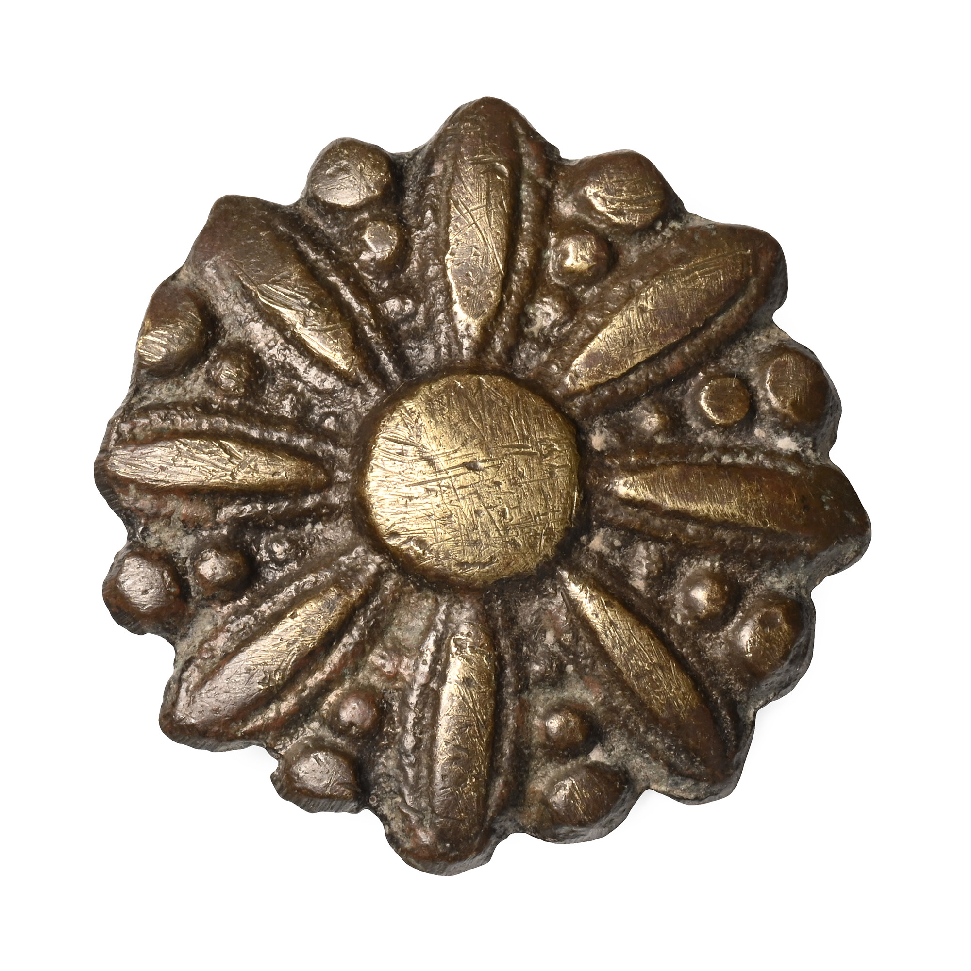 Post Medieval Bronze Flower Mount