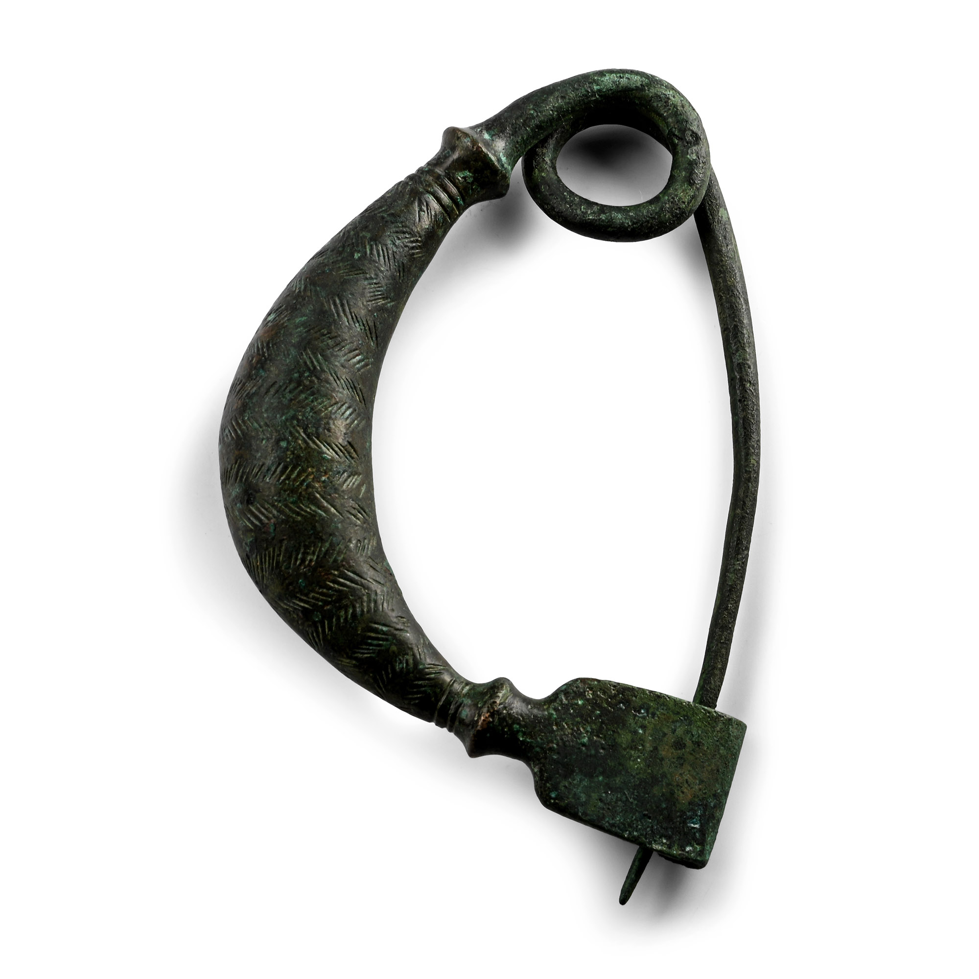 Very Large Decorated Bronze Age Fibula