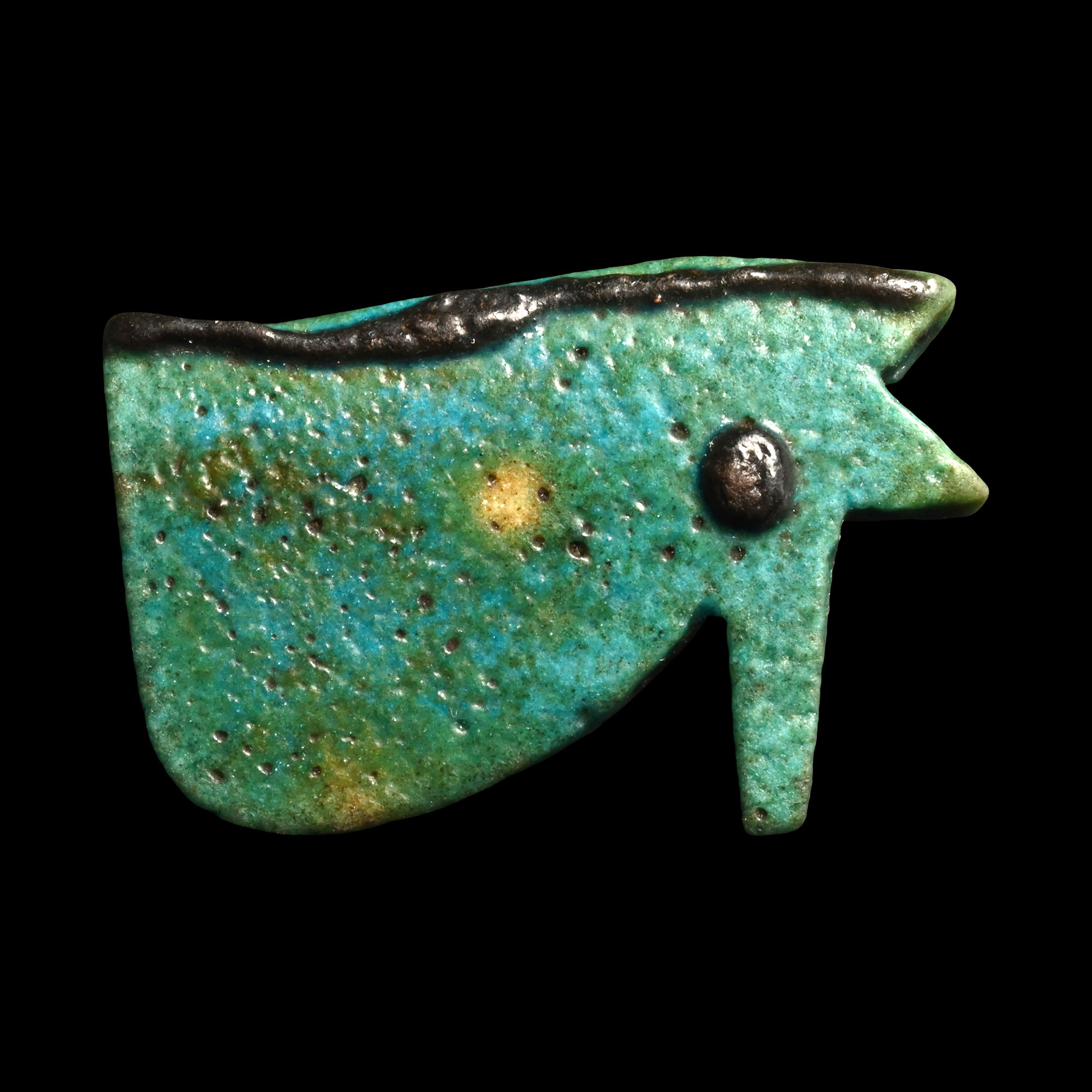 Egyptian Faience Wedjat Eye Amulet