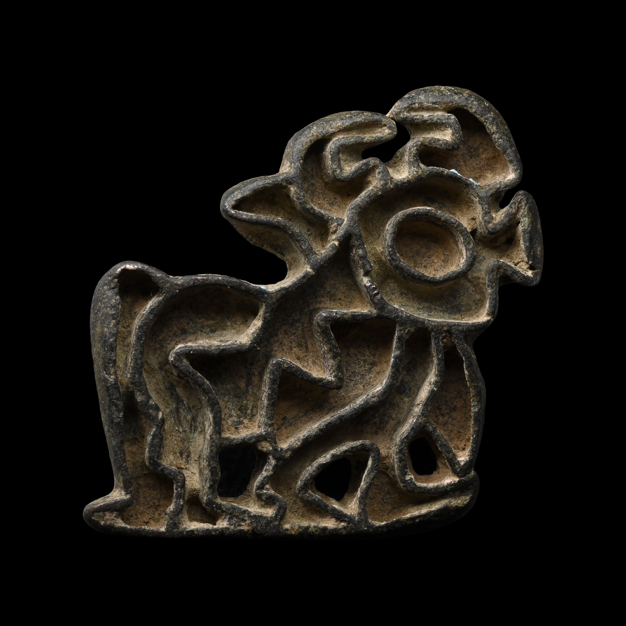 Bactrian Bronze Stamp Seal with Bull