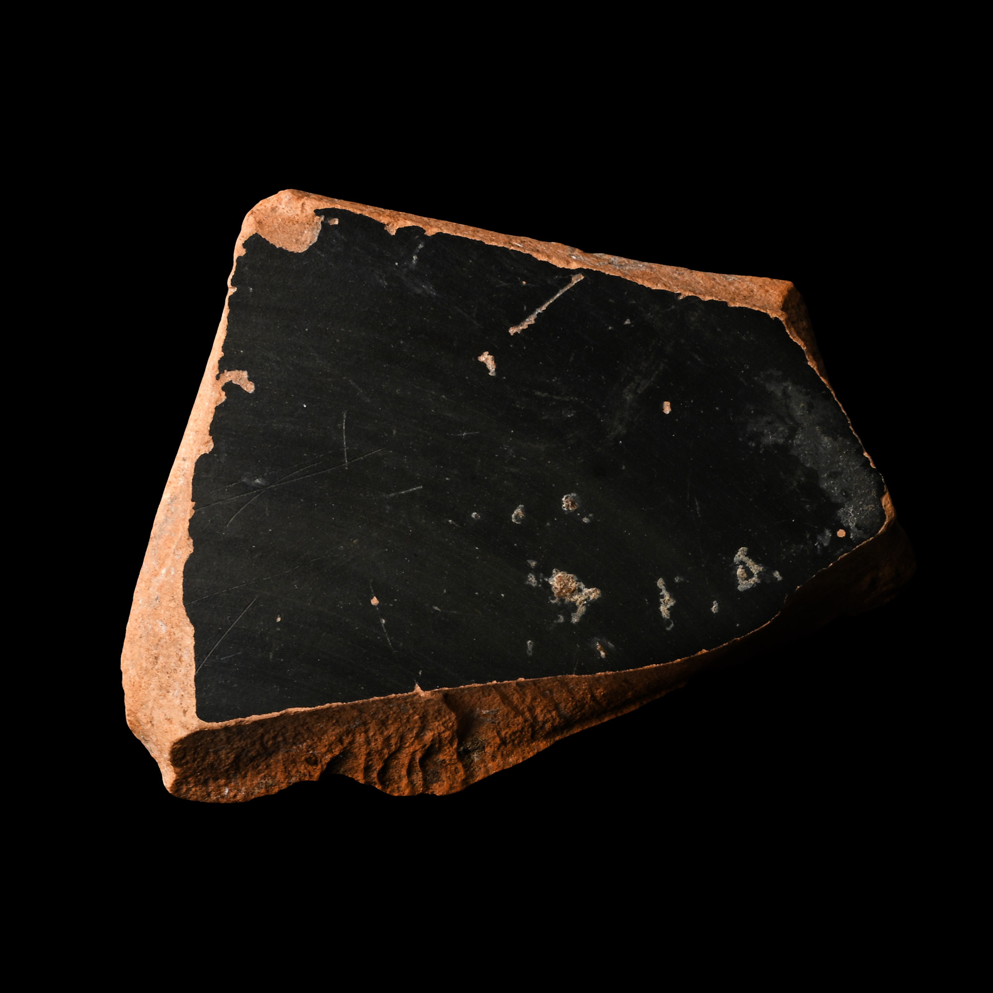 Greek Attic Red-Figure Fragment Depicting a Nude Hero