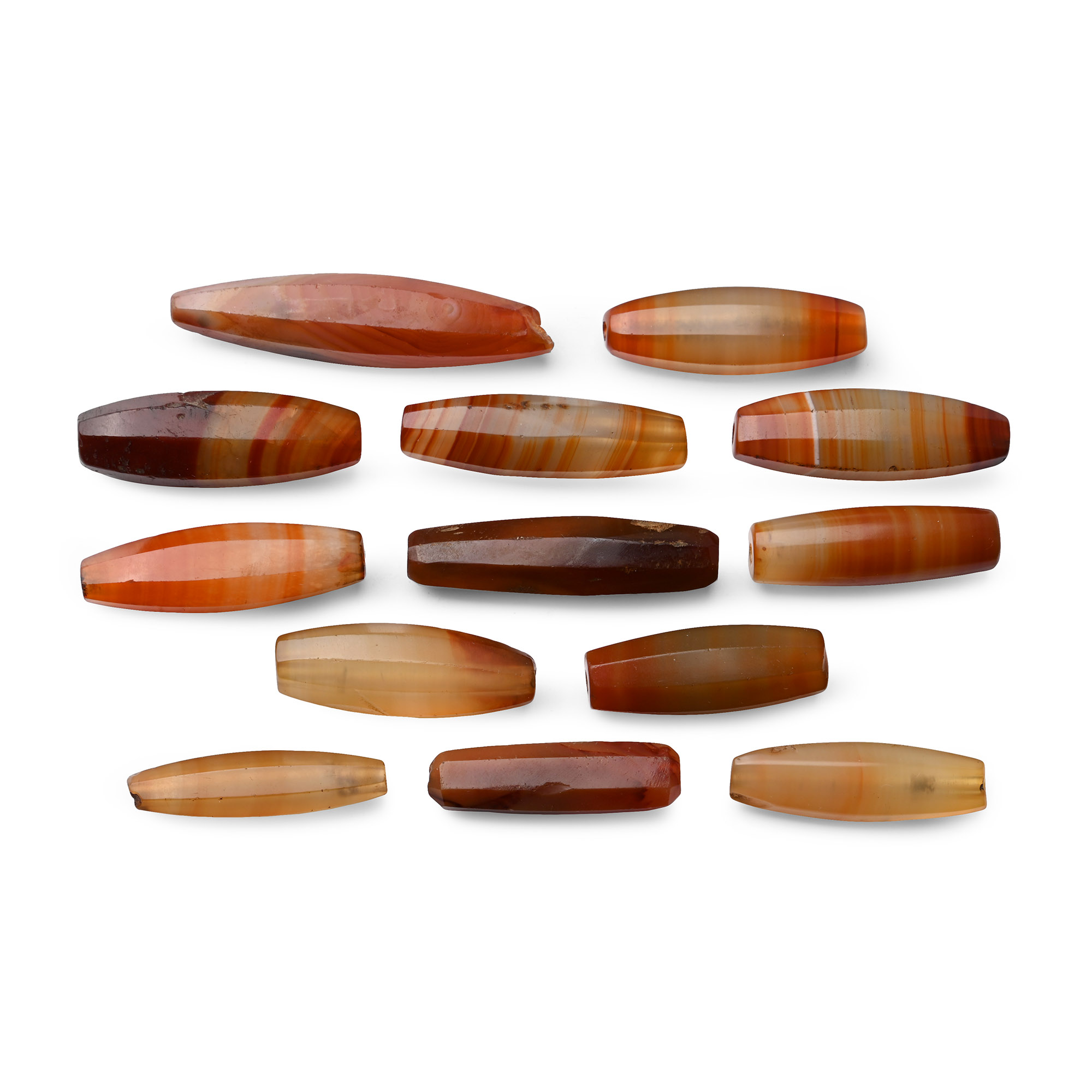 Bactrian Facetted Carnelian Bead Collection