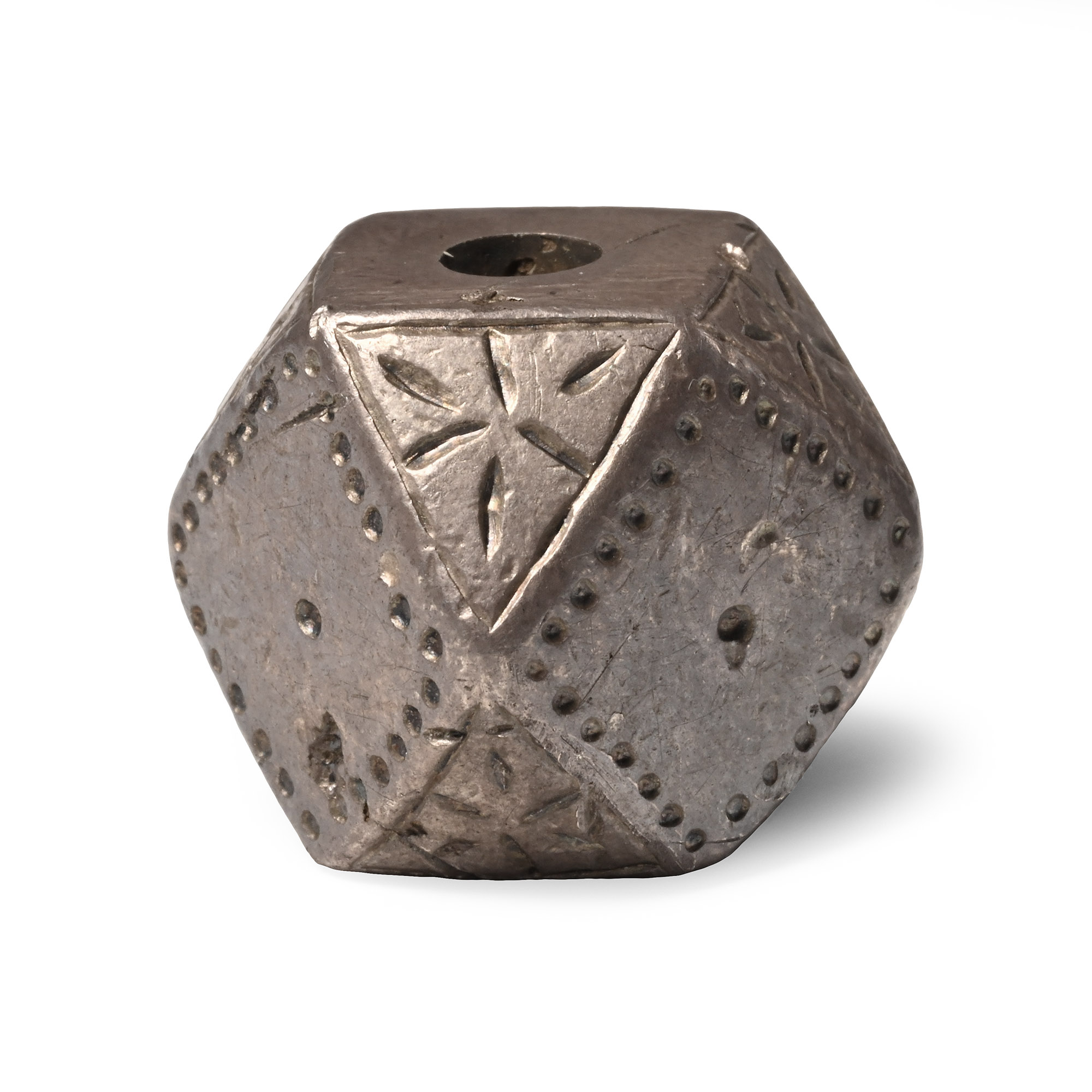 Western Asiatic Silver Polyhedral Amulet